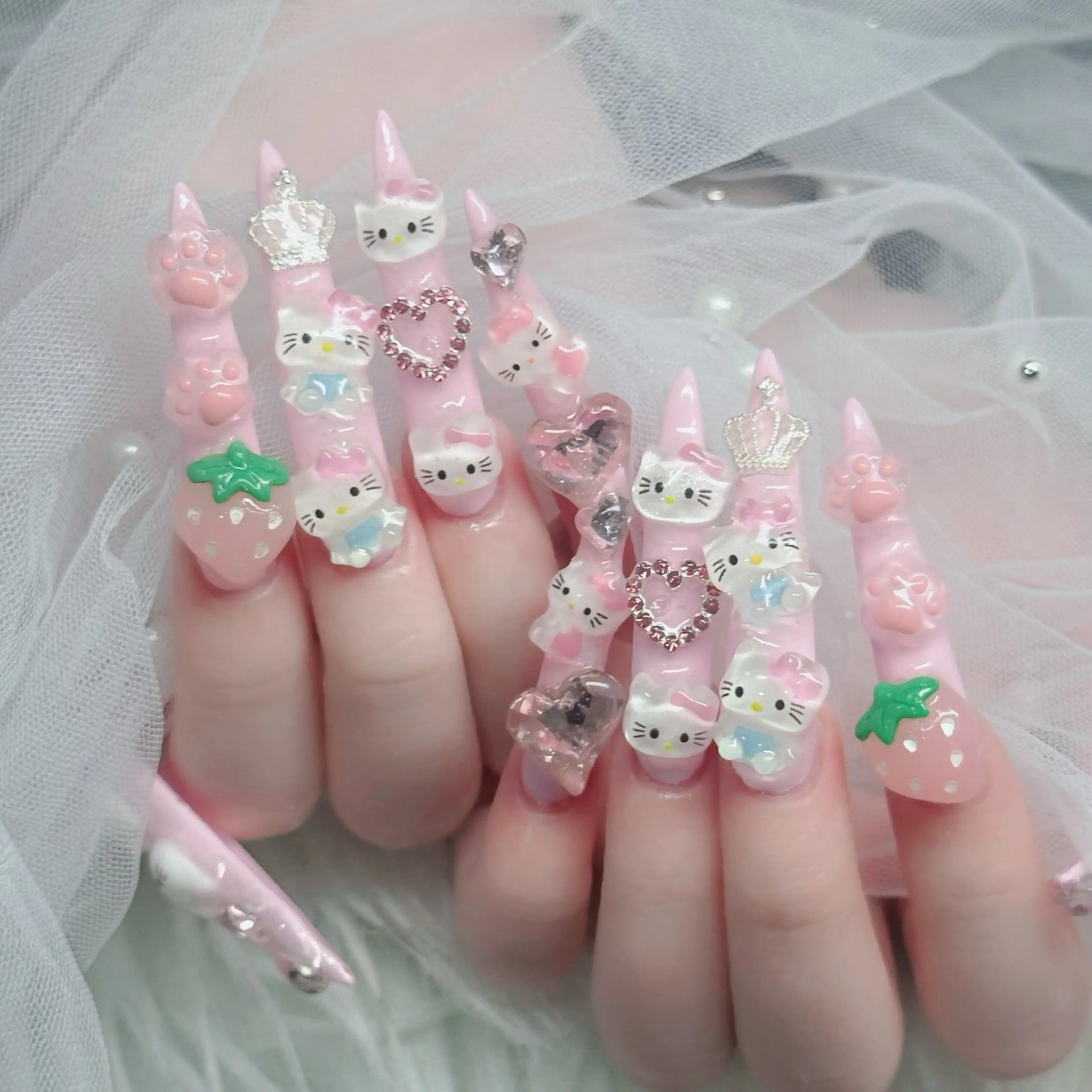 ネイル フットネイル フレンチネイル グラデーション 韓国ネイル ロングネイル ハンドネイル Hani Nail Salonのネイルデザイン