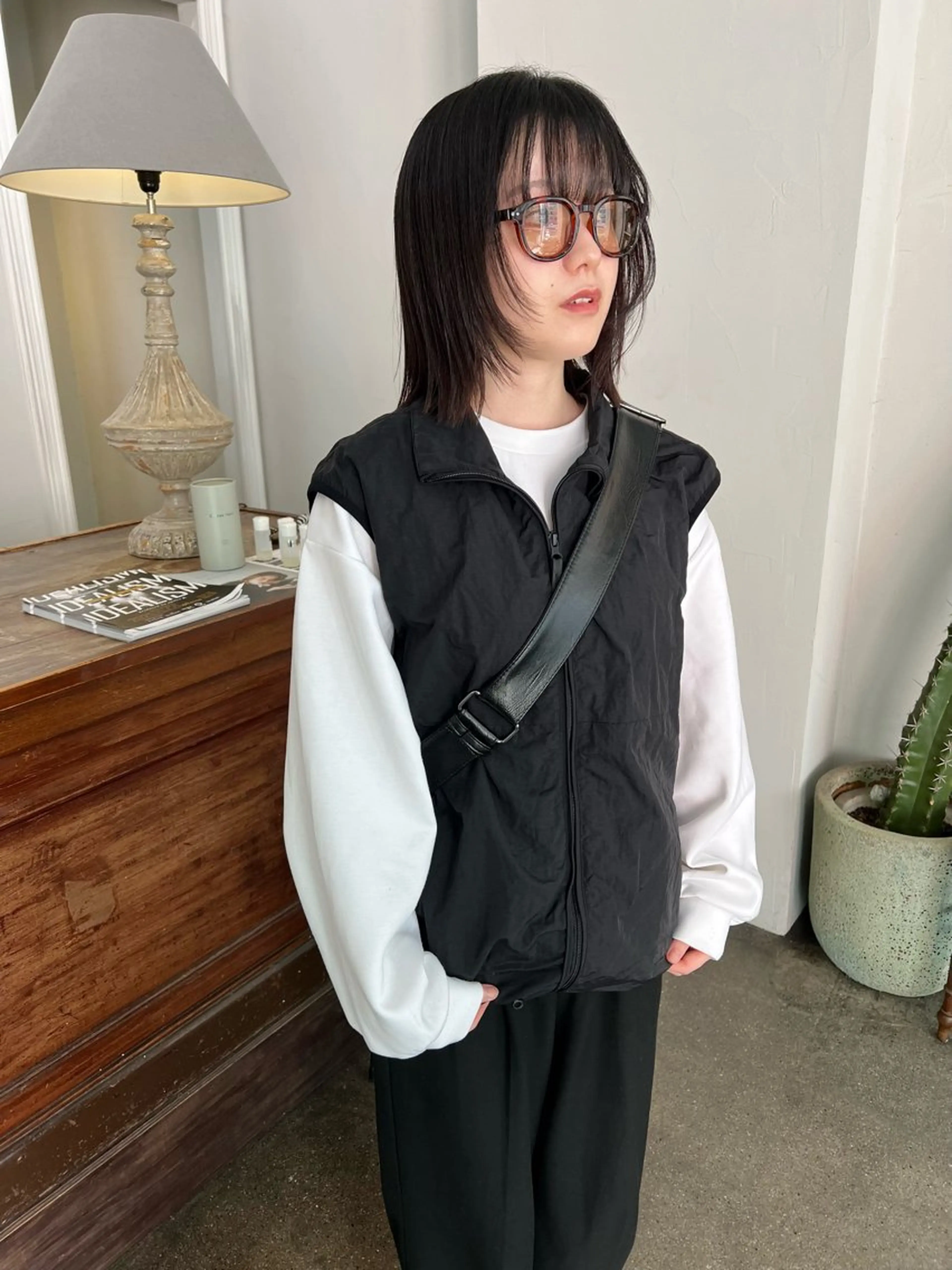 ショート カラー ボブレイヤー ボブ 顔まわりレイヤー 顔周りカット レイヤーカット カット ヘアカラー 千葉 郁也のヘアスタイル