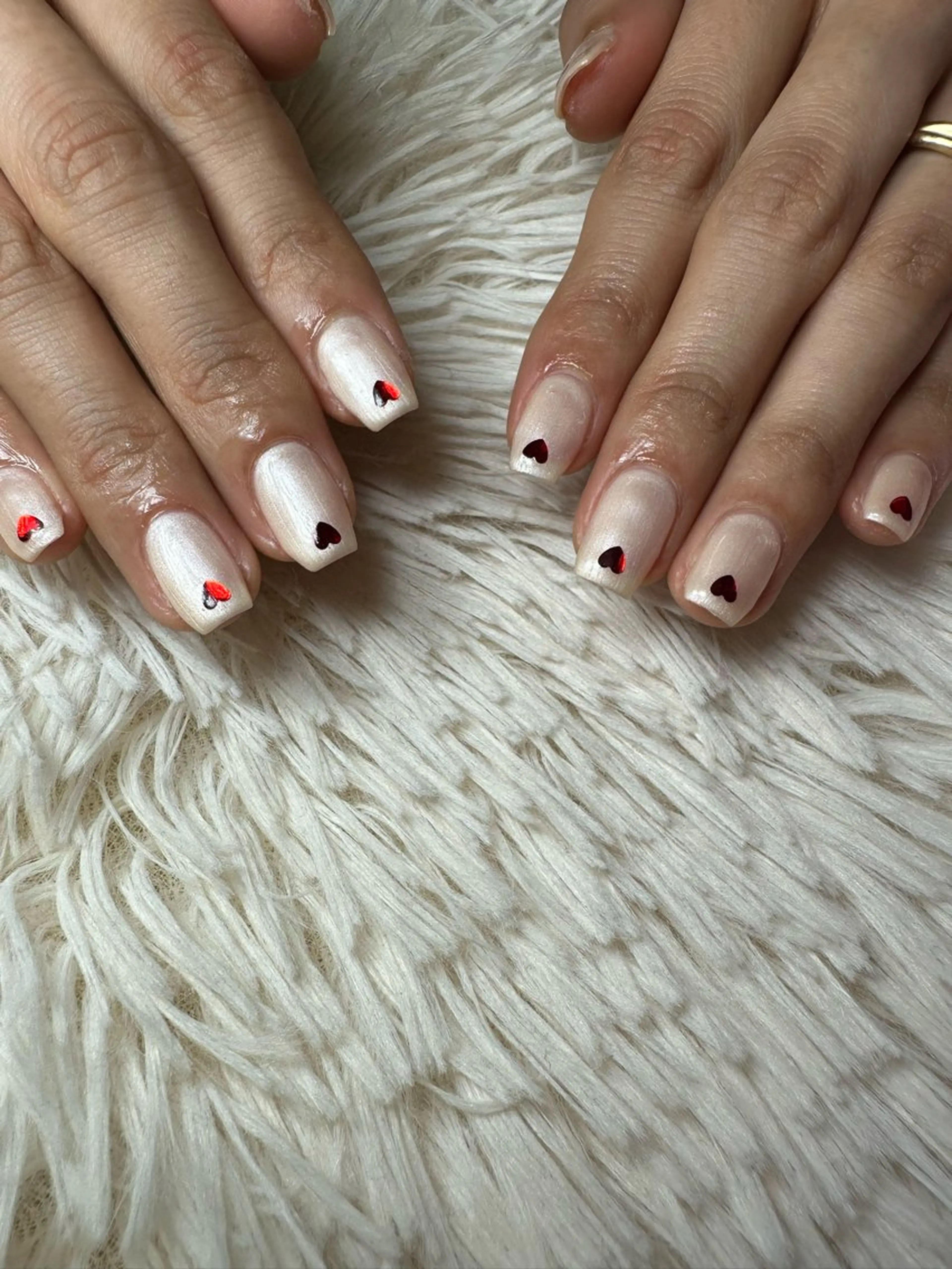 ネイル ハート ハンドネイル MOE .Kのネイルデザイン