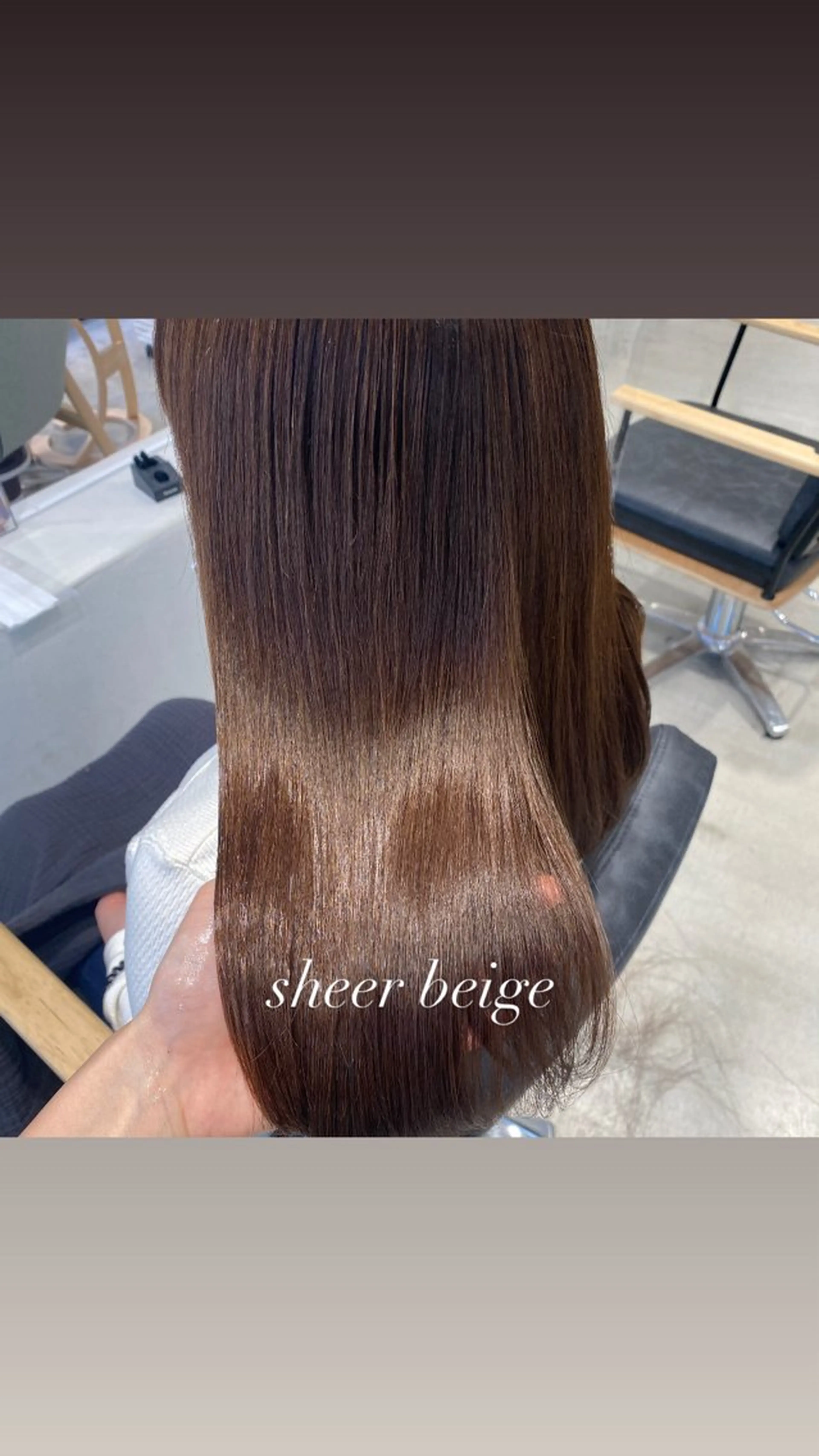 ロング カラー ベージュカラー シアーベージュ トリートメント 艶カラー/韓国風ヘア 🩵shioneのヘアスタイル