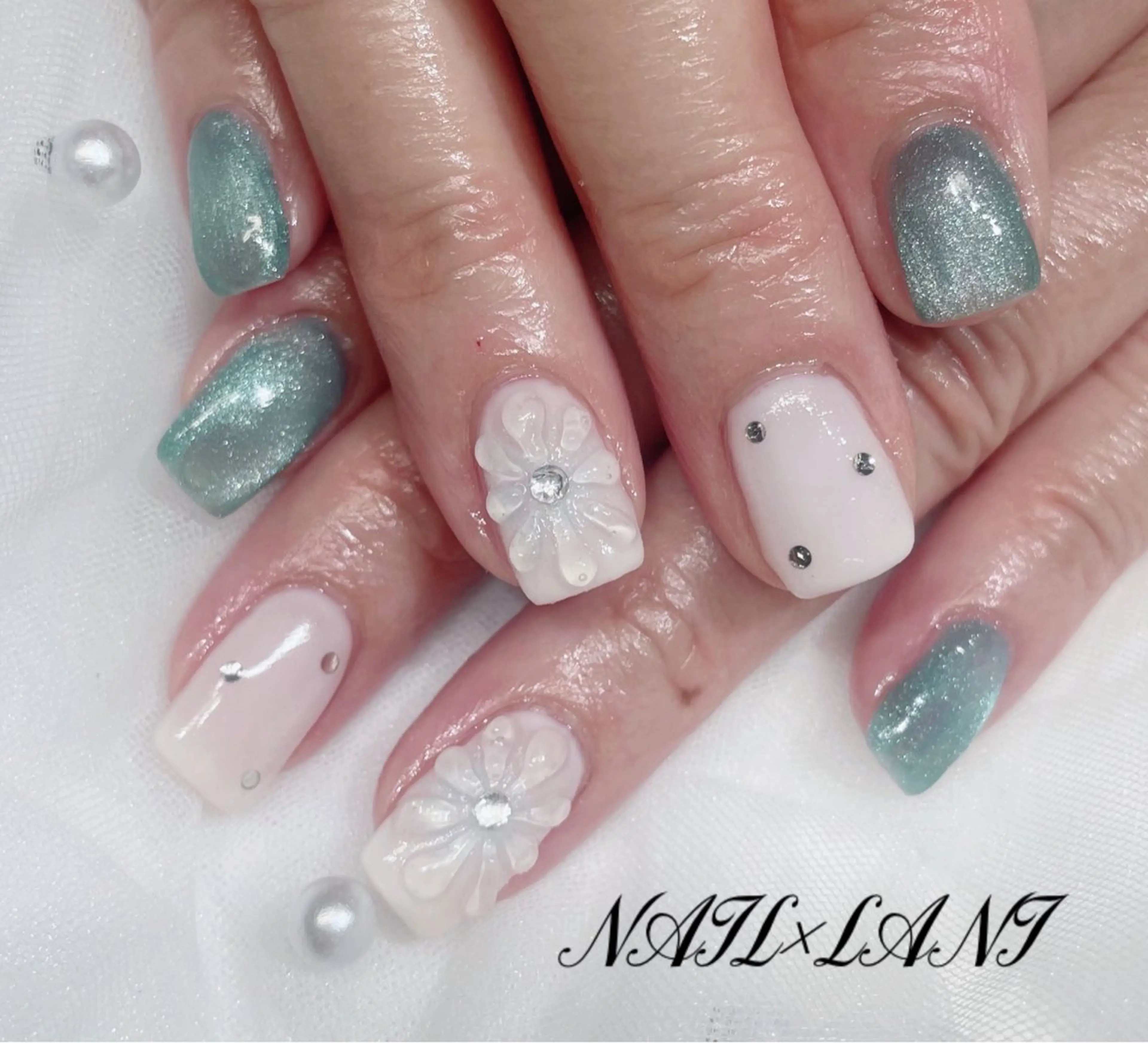 ネイル フットネイル ジェルネイル マグネットネイル パラジェル ハンドネイル 一之瀬 柚季のネイルデザイン