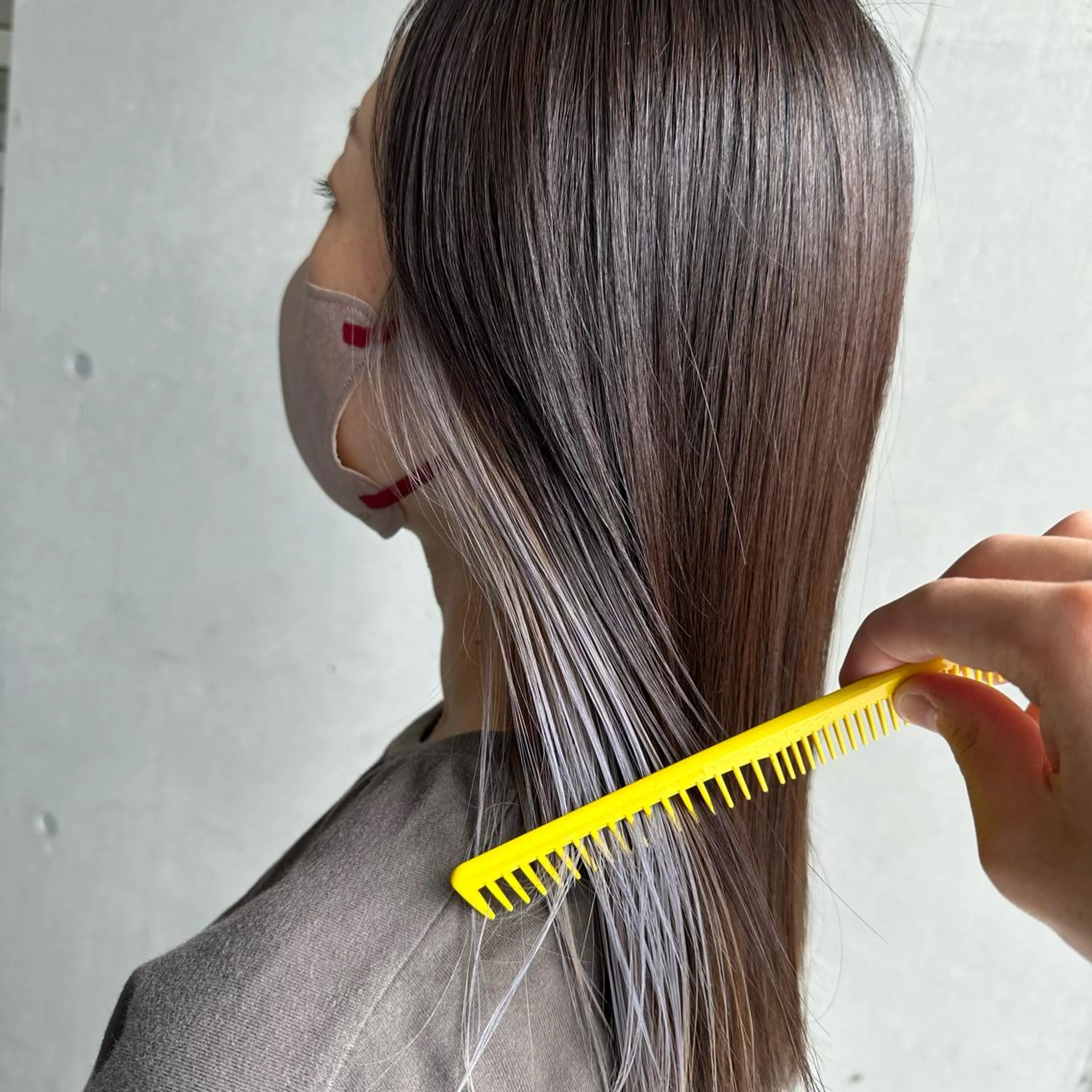 ミディアム カラー 大人女性の艶カット カラー/菊池柊真🌟のヘアスタイル