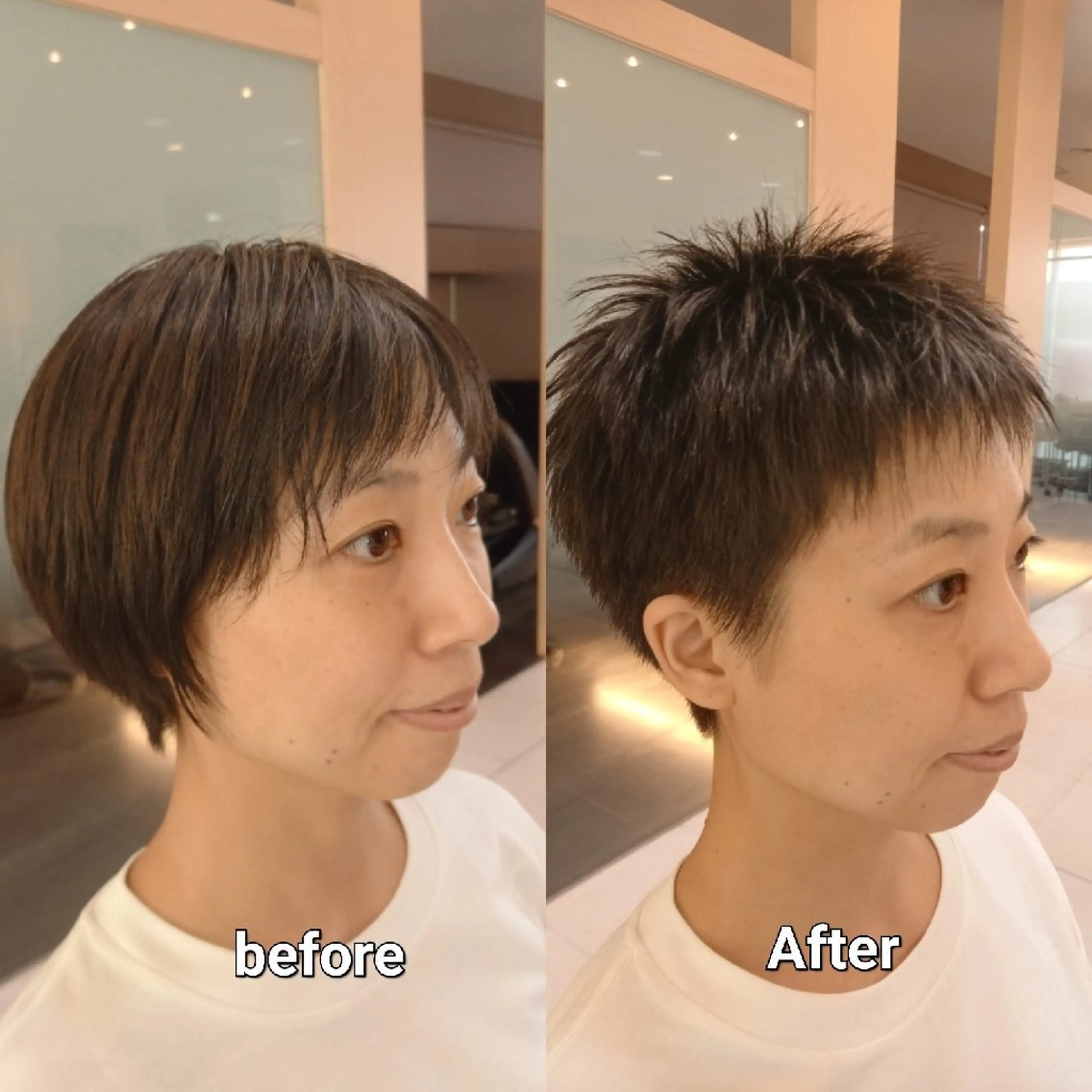 ショート 飯田・髪質改善縮毛矯 正・カラー・パーマのヘアスタイル