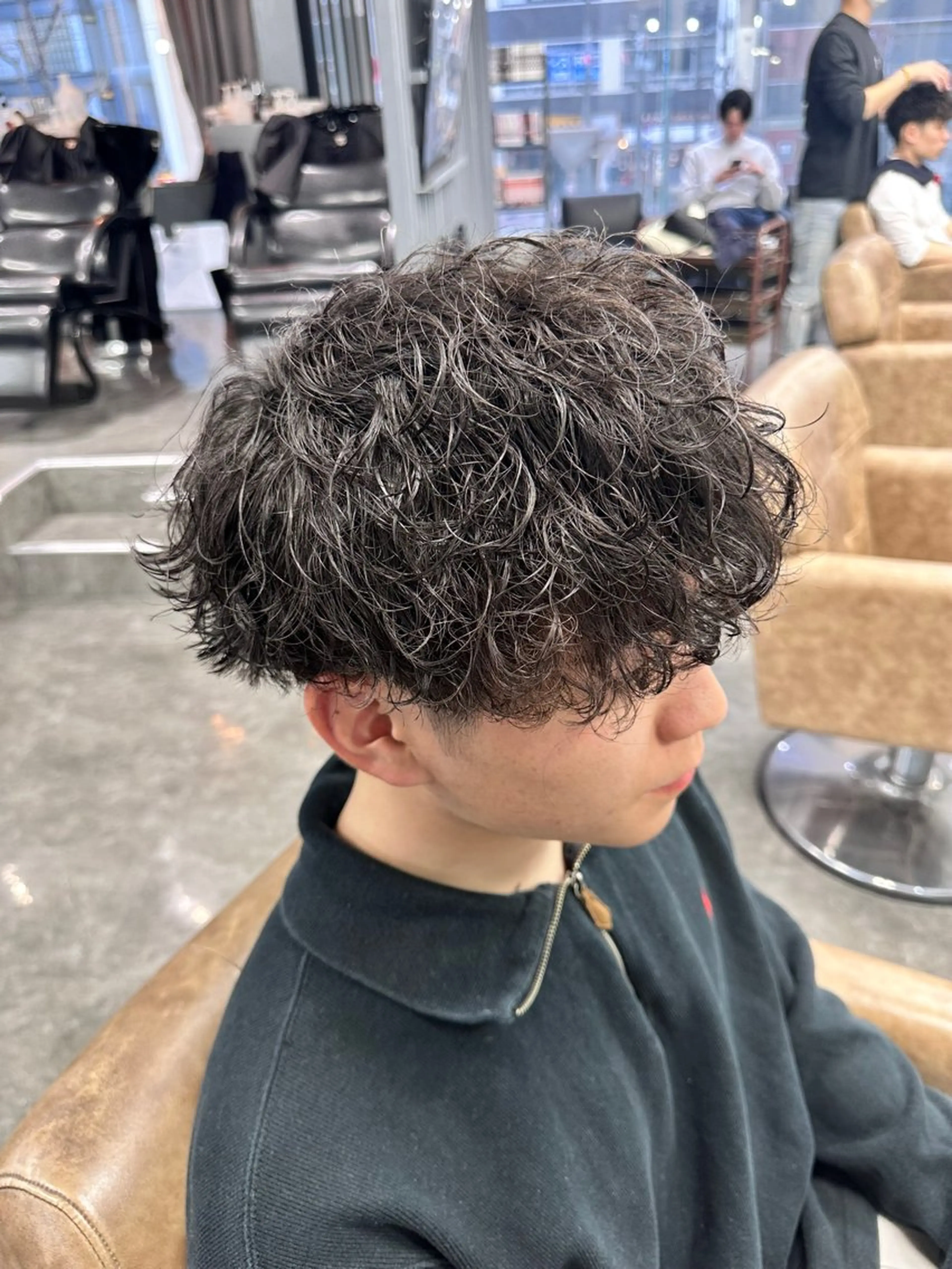 パーマ メンズ カット パーマ ニュアンス/シャドウ /韓国系/梅田茶屋町のヘアスタイル