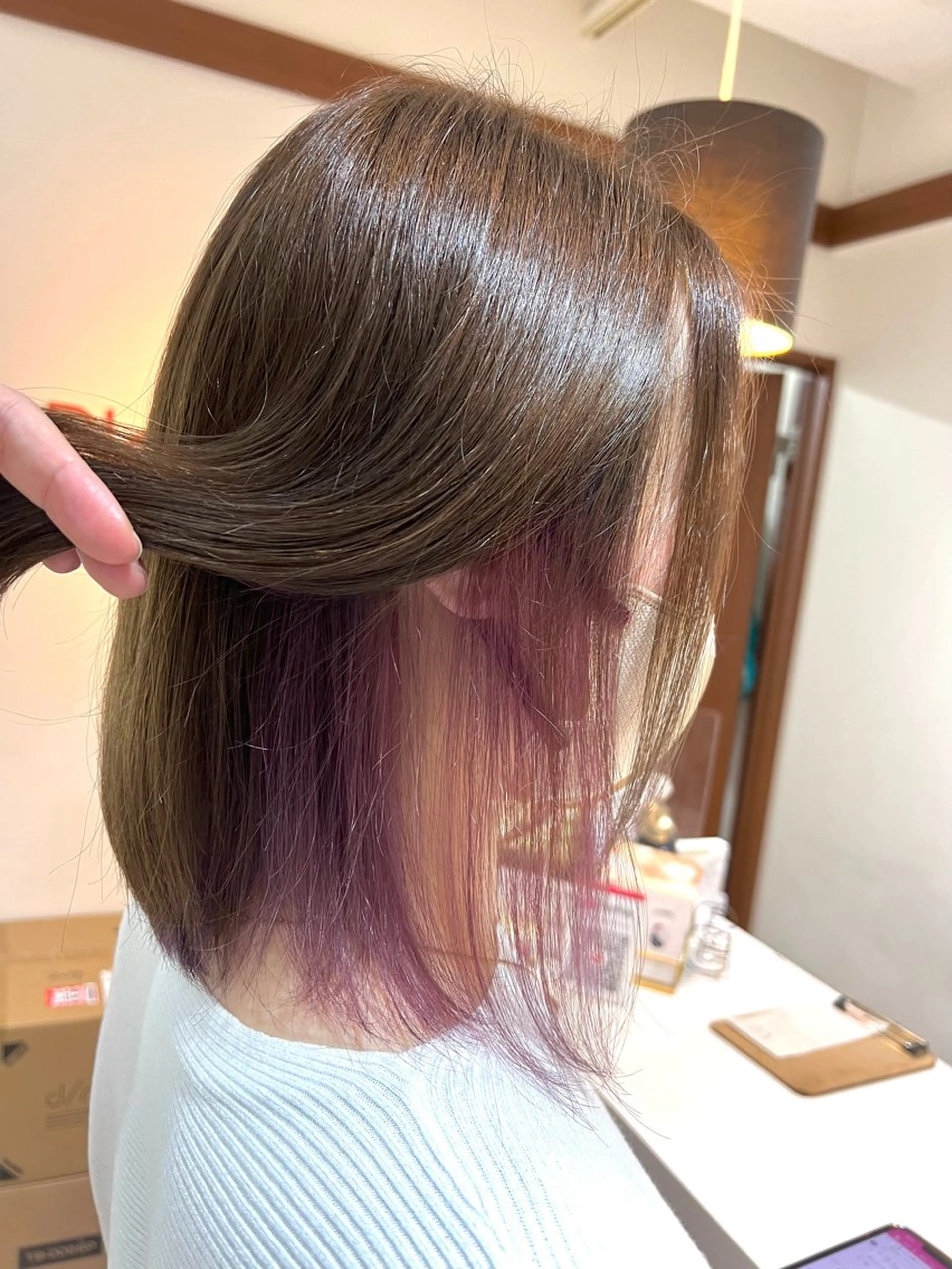 ミディアム カラー ヘアカラー トリートメント 美容室Plaser(プラセル)所属・YUKA .のヘアスタイル