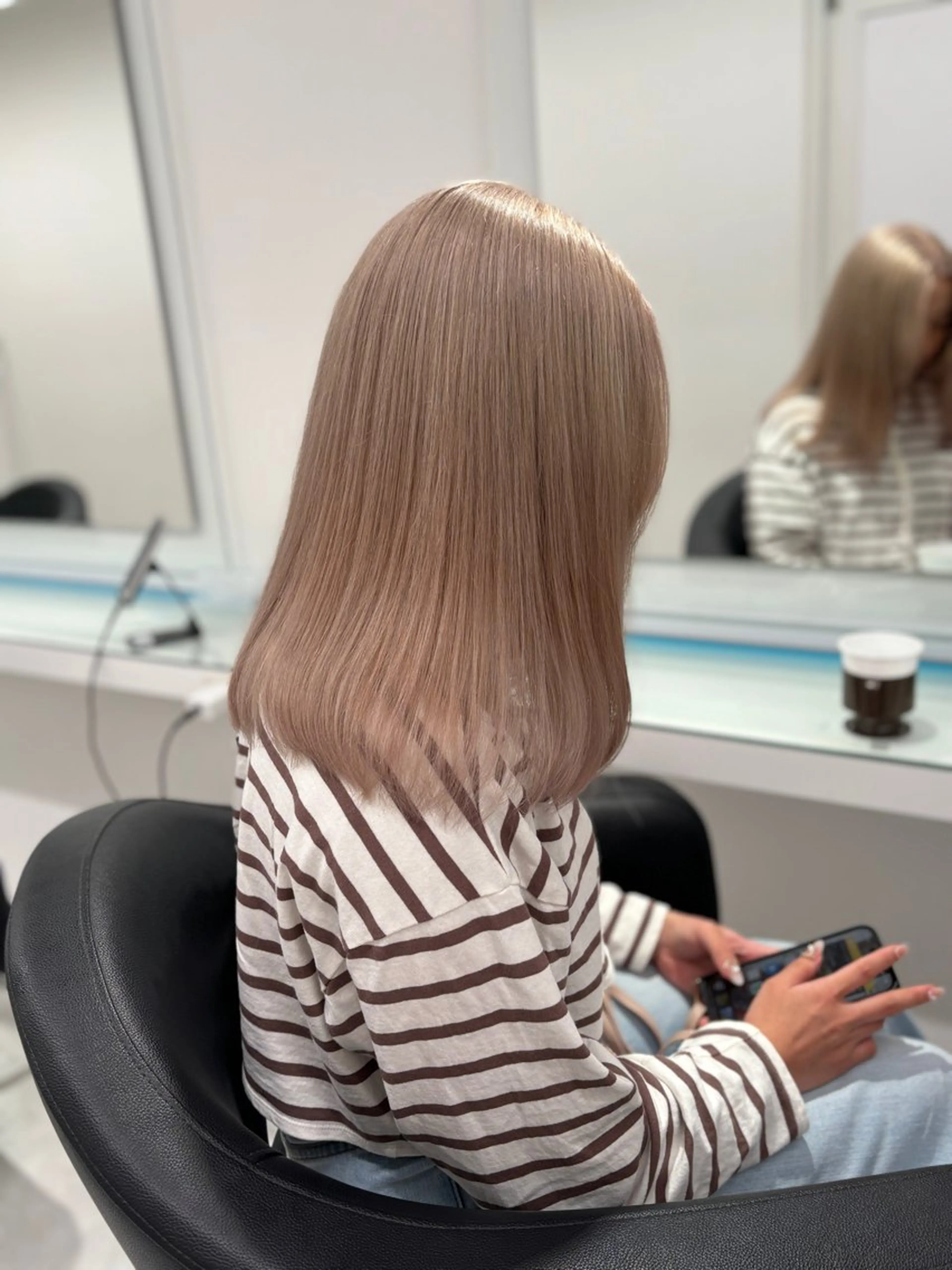 ロング カラー ヘアカラー トリートメント 💖ミルクティー💖 あかり💖のヘアスタイル