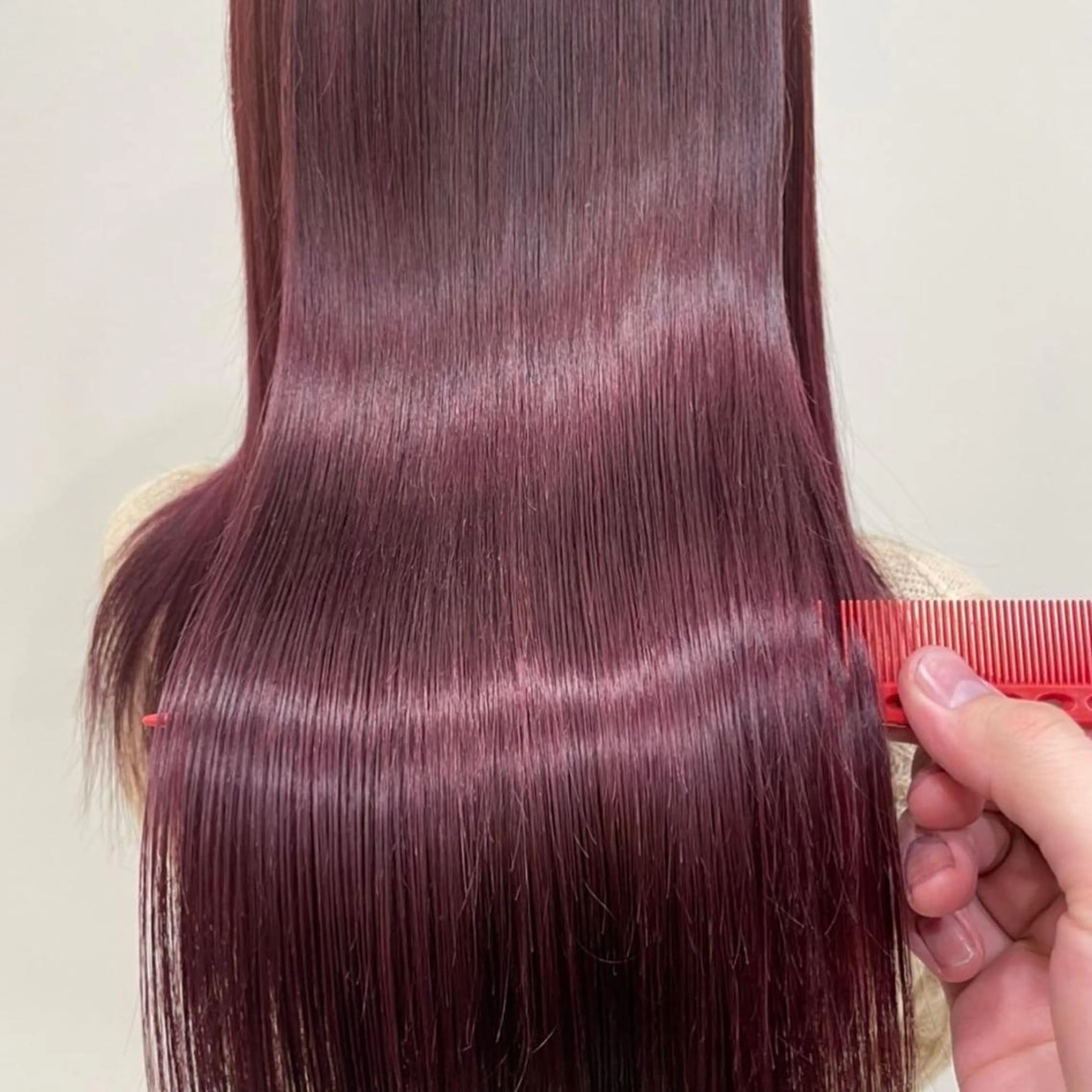 ミディアム カラー パーマ ヘアアレンジ メンズ キッズ マツエク・マツパ パープルカラー トリートメント sara 荒井店のヘアスタイル