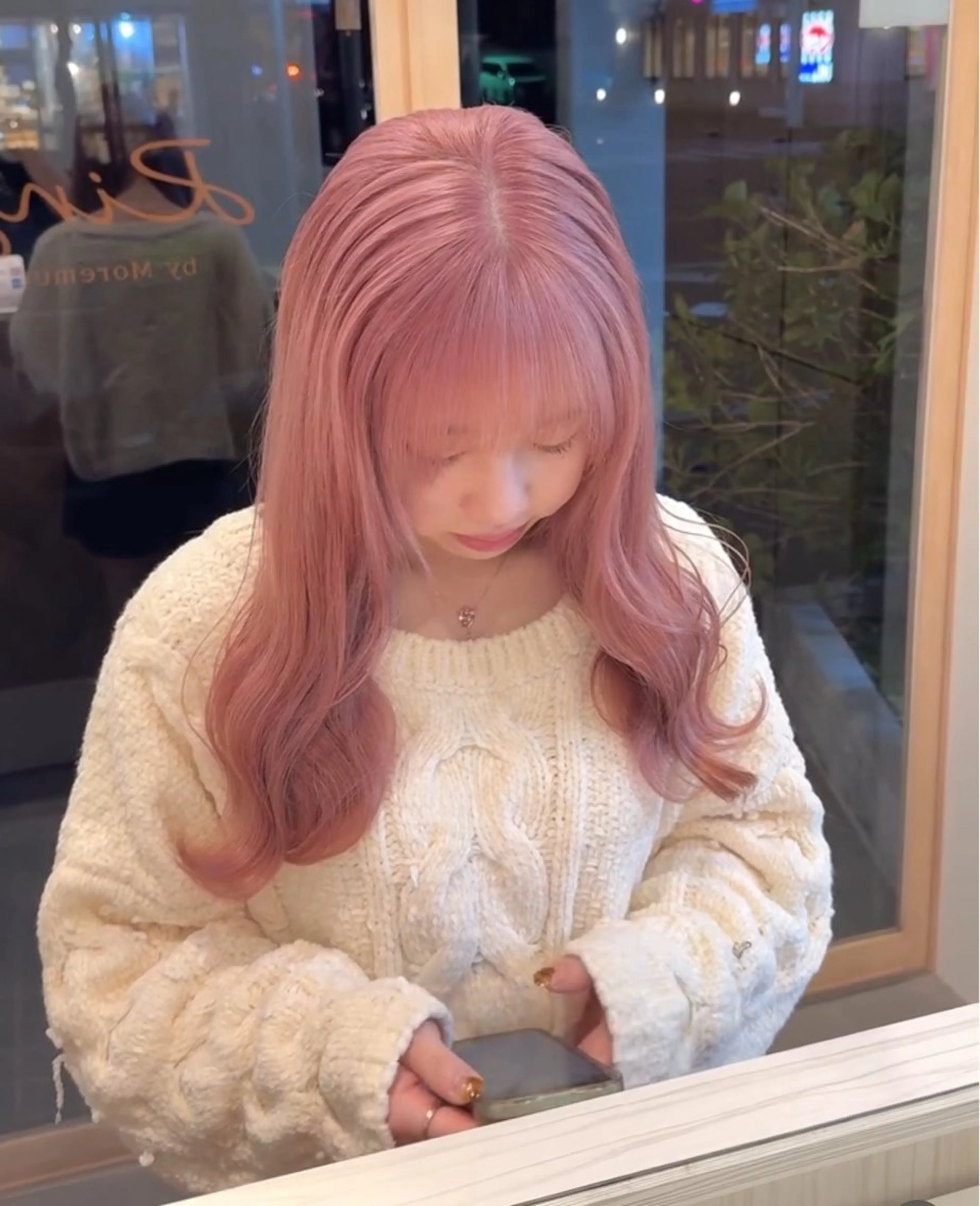 セミロング たかはし るなのヘアスタイル