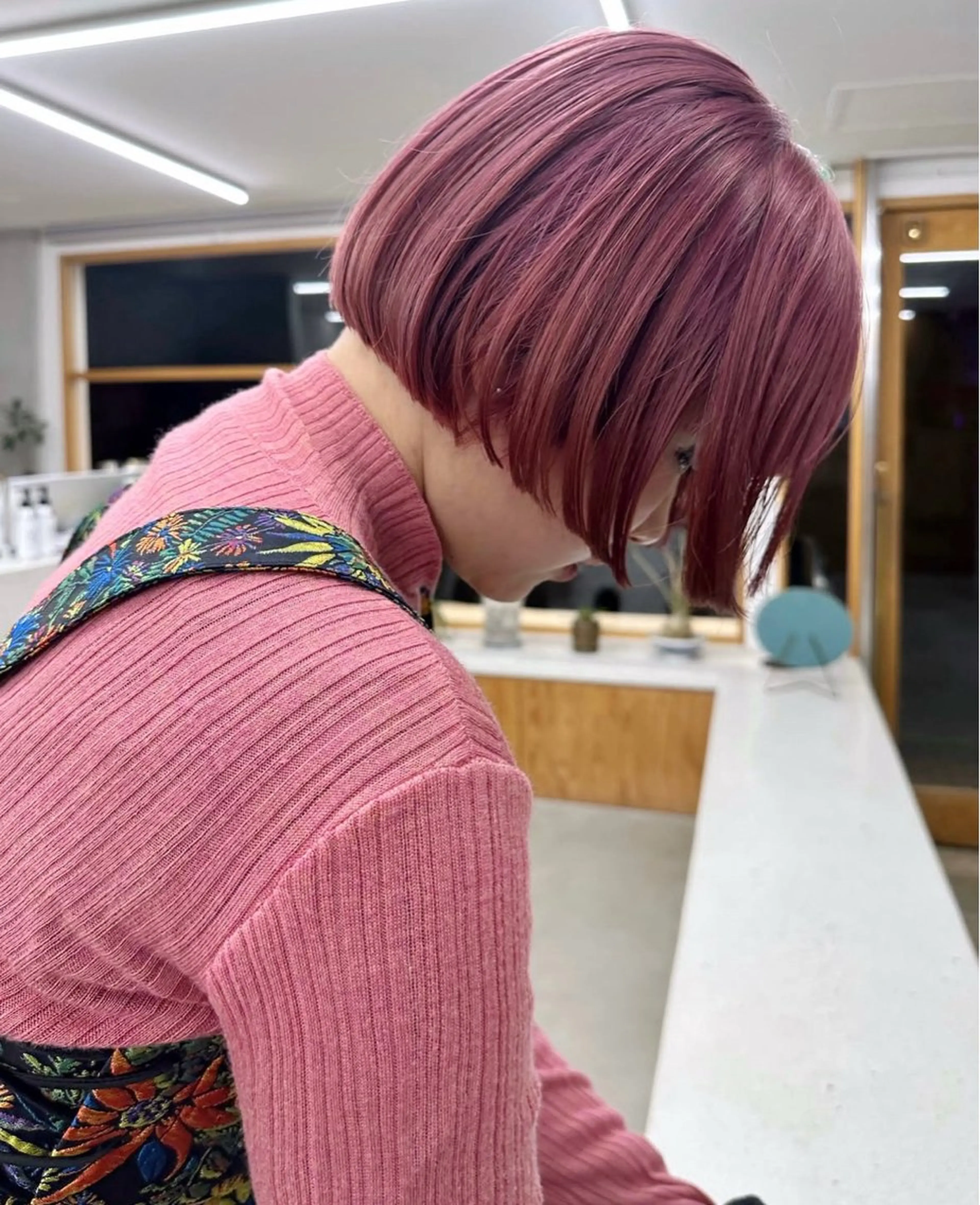 ショート カラー ボブ カット ヘアカラー パーマ /レイヤー 榛地渉馬 /矢場町のヘアスタイル