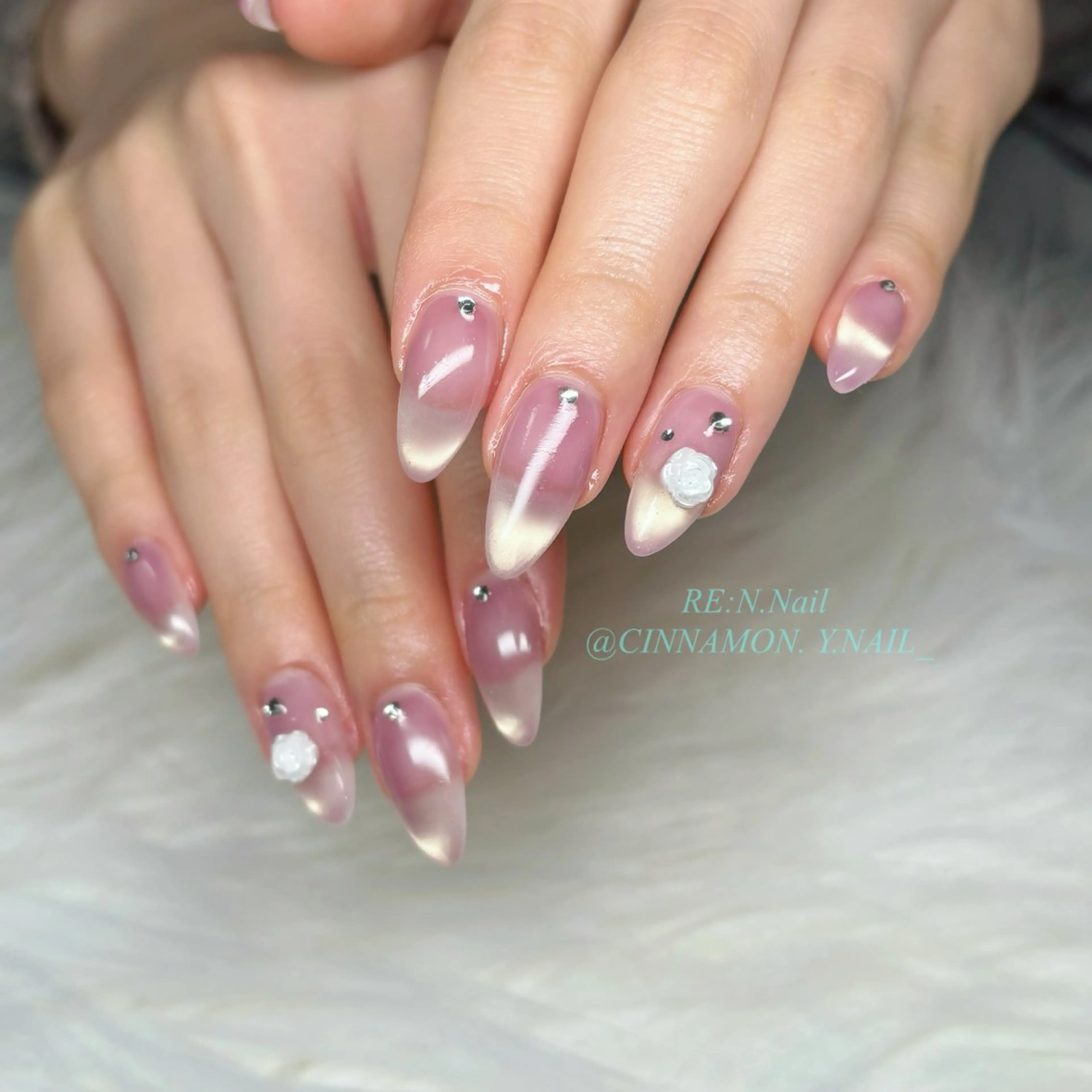 ネイル ハンドネイル Y🩵 Jasmineのネイルデザイン