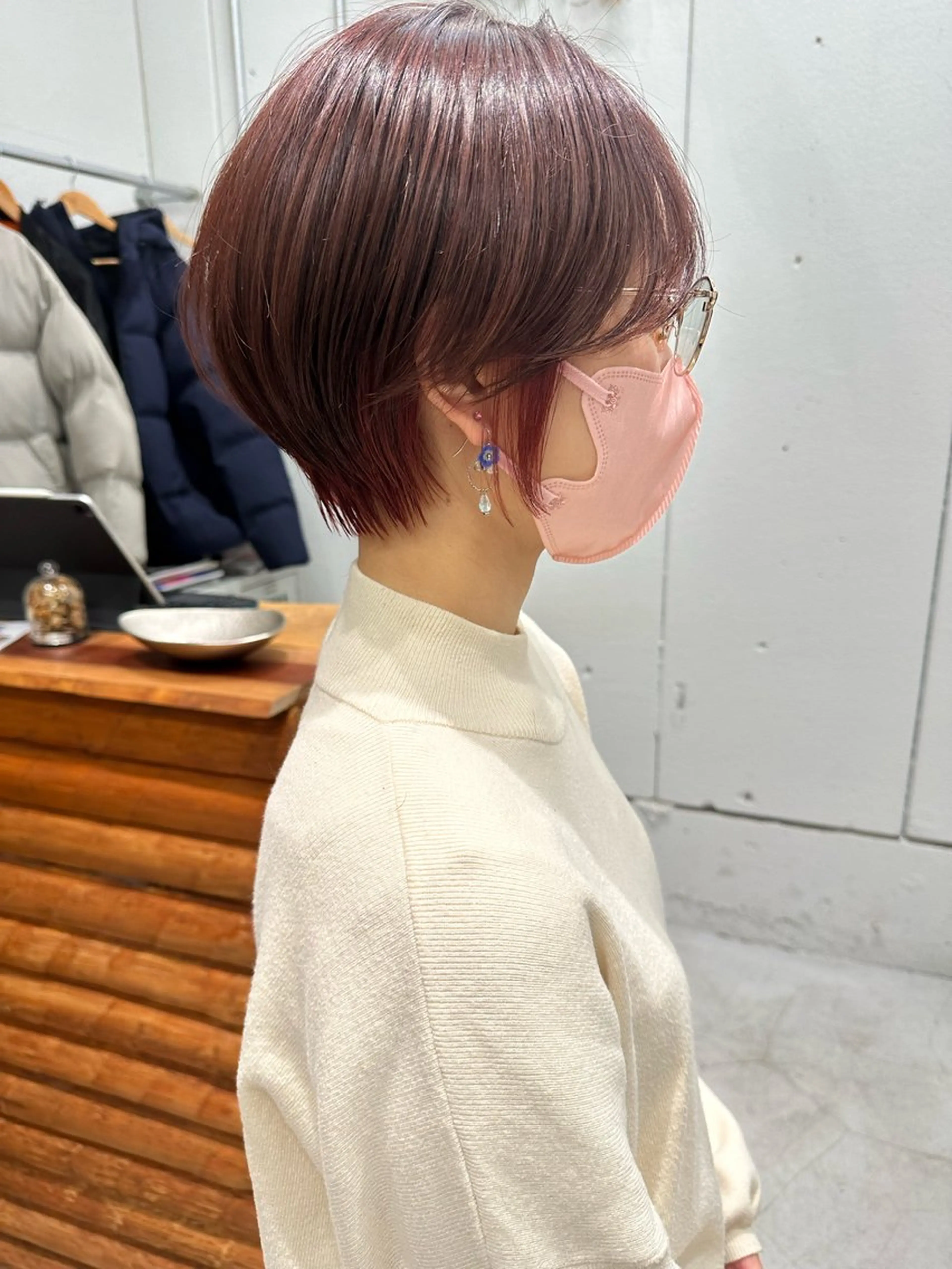 ショート カラー ショートボブ インナーカラー ボブ くびれヘア ショートヘア 伊藤 玄のヘアスタイル