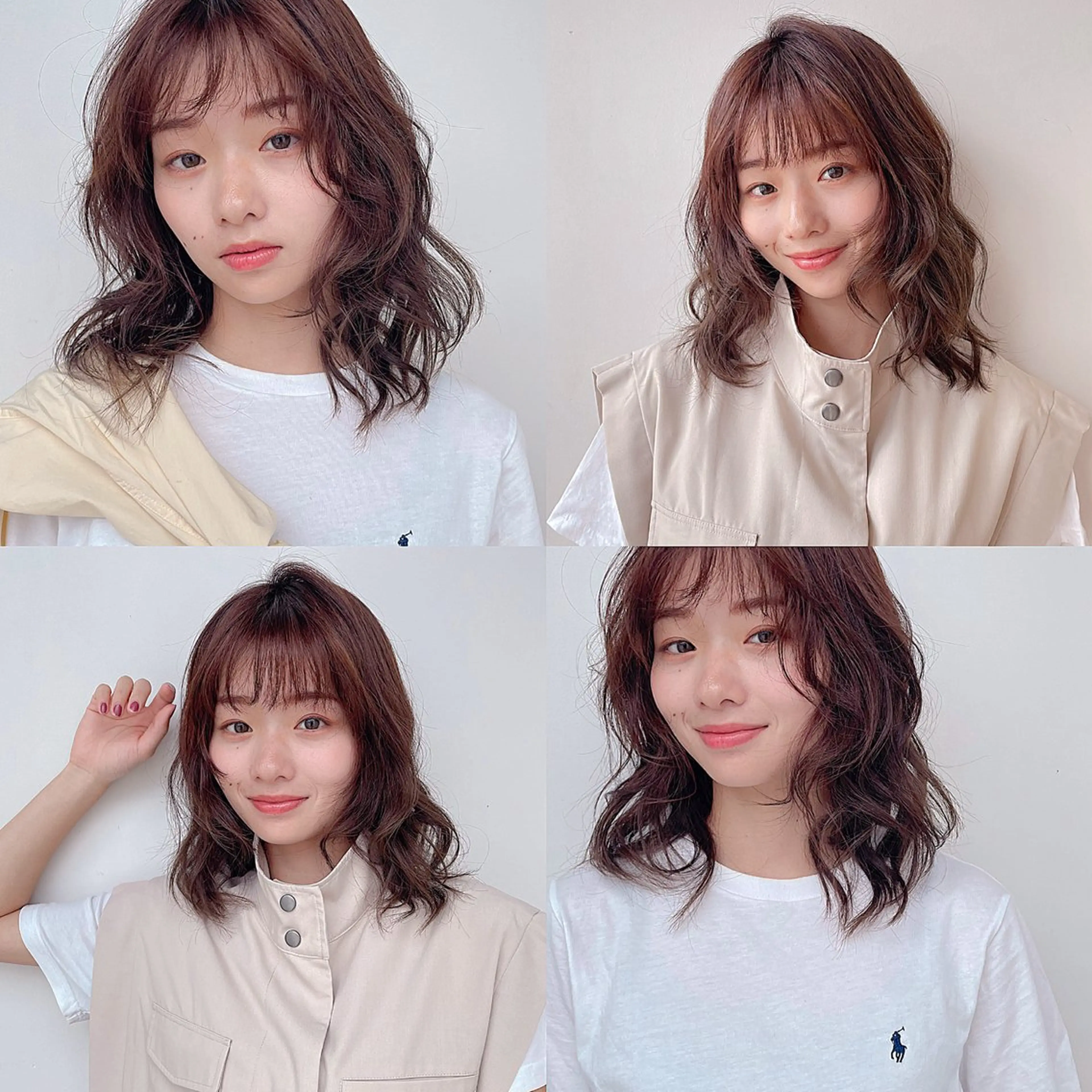 ヘアアレンジ ヘアカラー ボブ/ミディアム 親しみやすさ/さくらのヘアスタイル