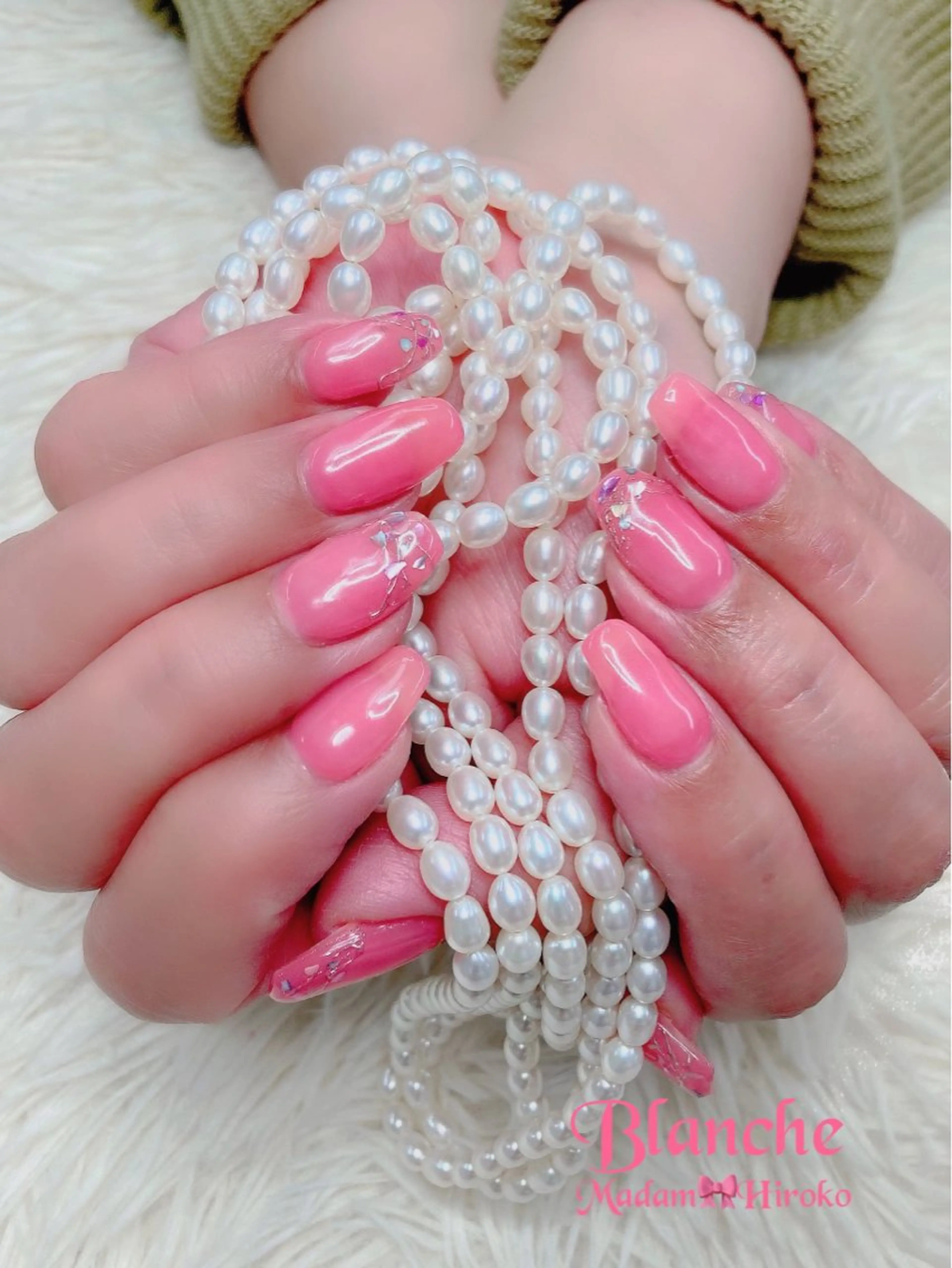 ネイル クリアネイル ピンク Lianネイル 寛子Lianのネイルデザイン