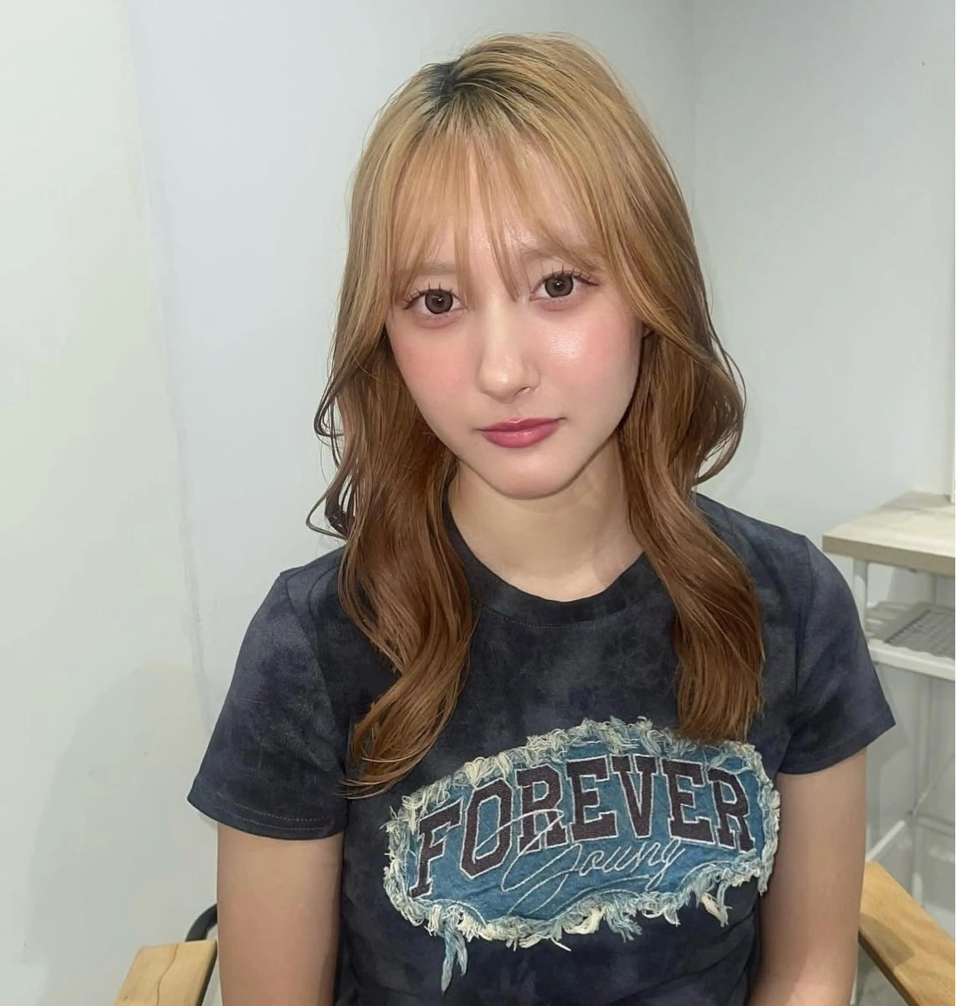 セミロング ARISA︎ メンズハイトーンのヘアスタイル