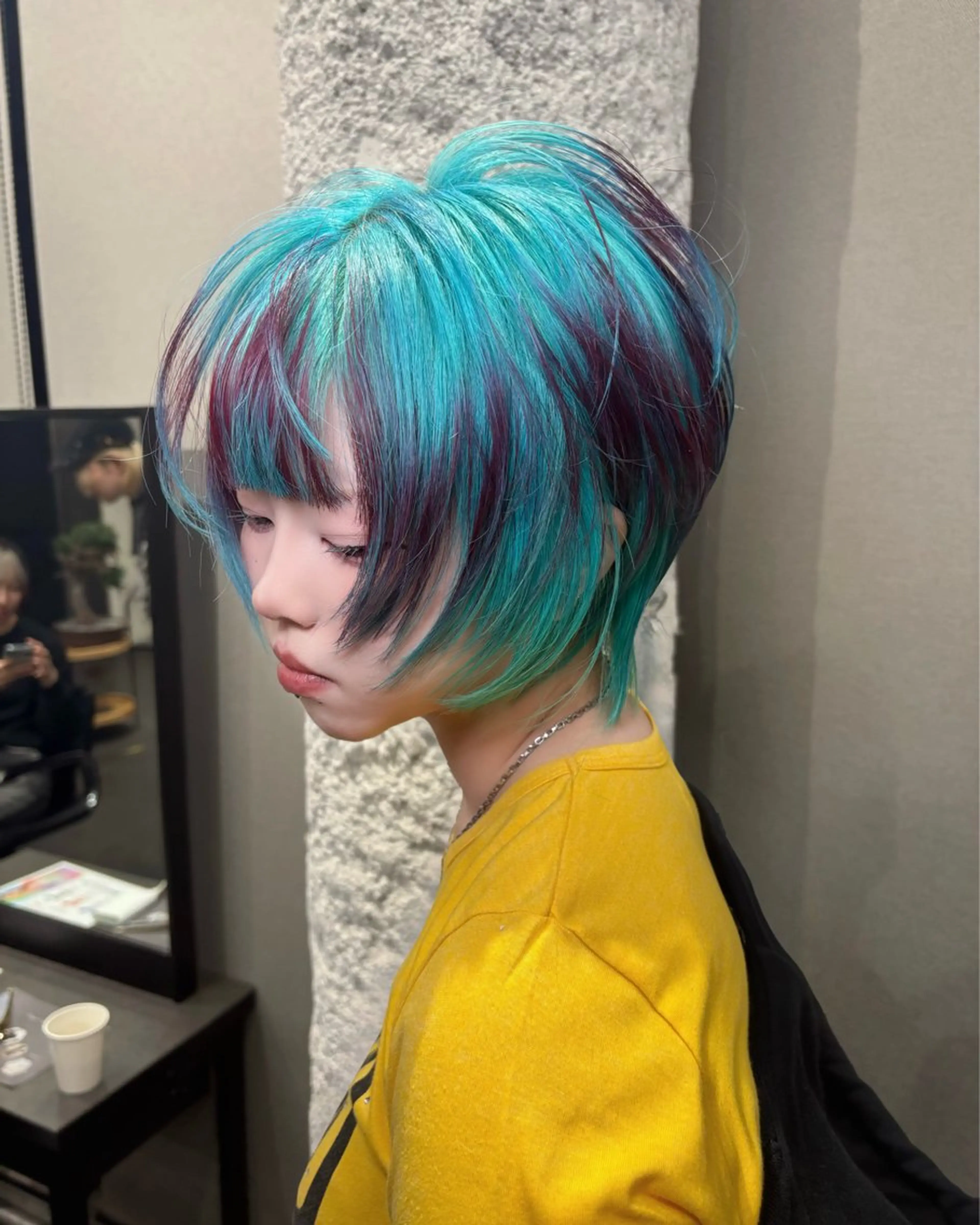 ショート カラー ブリーチ ケアブリーチ ハイトーンカラー カット ヘアカラー トリートメント jyui/原宿 ハイトーン/デザインのヘアスタイル