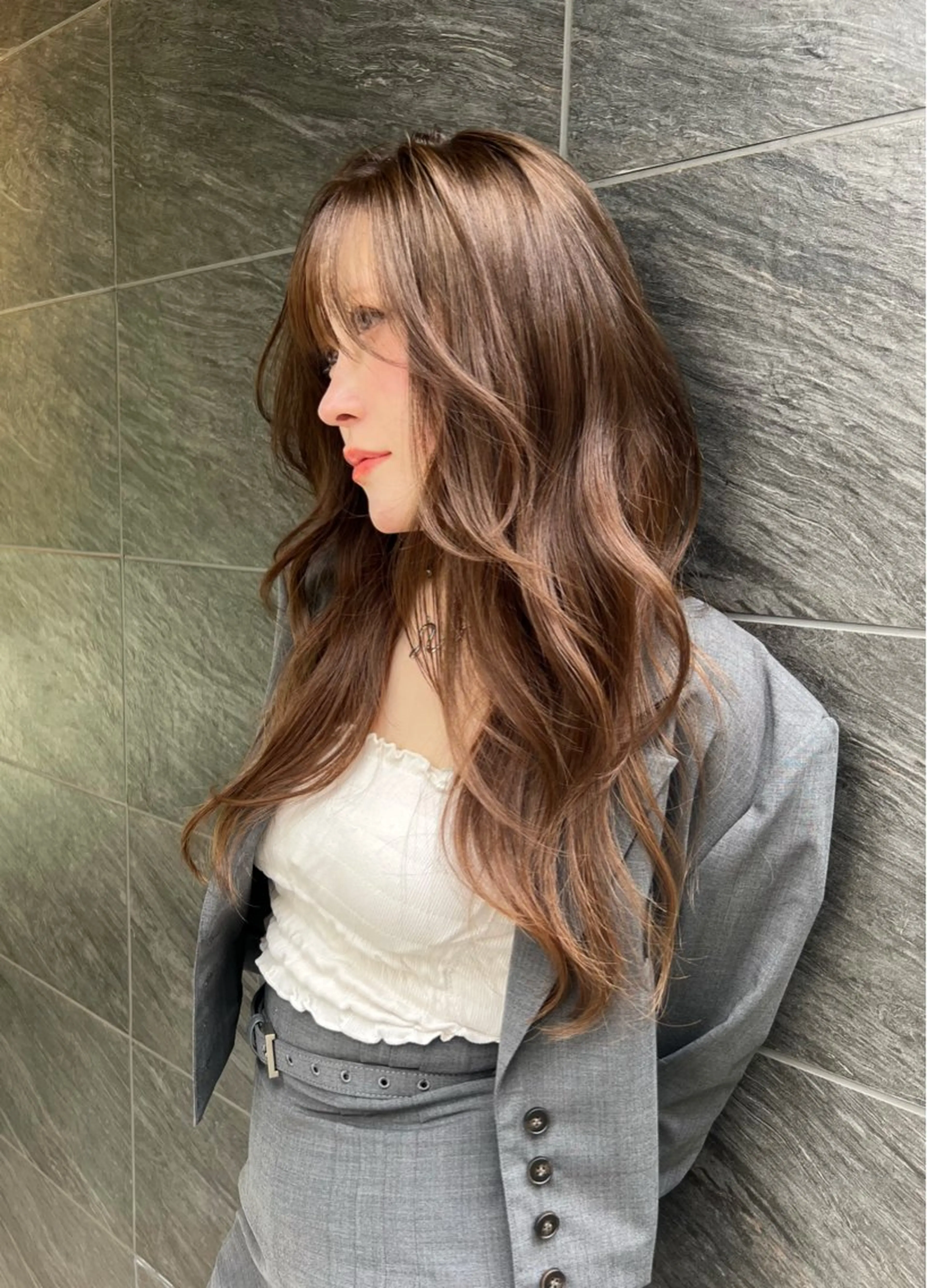 ロング カラー ロング トリートメント 小顔ボブ jilblanカホのヘアスタイル