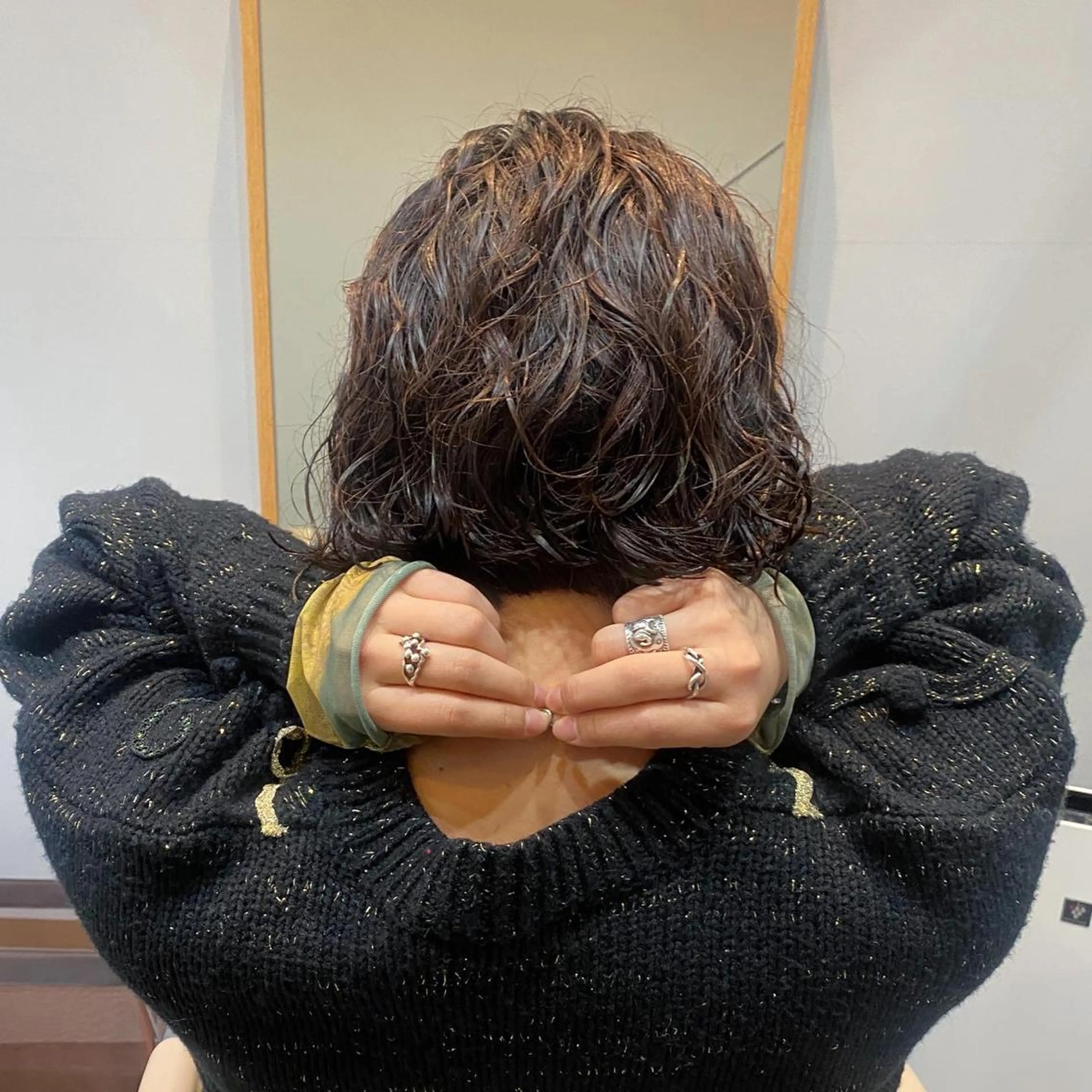 ショート ボブ カット パーマ F-card所属・shiga mariaのヘアスタイル