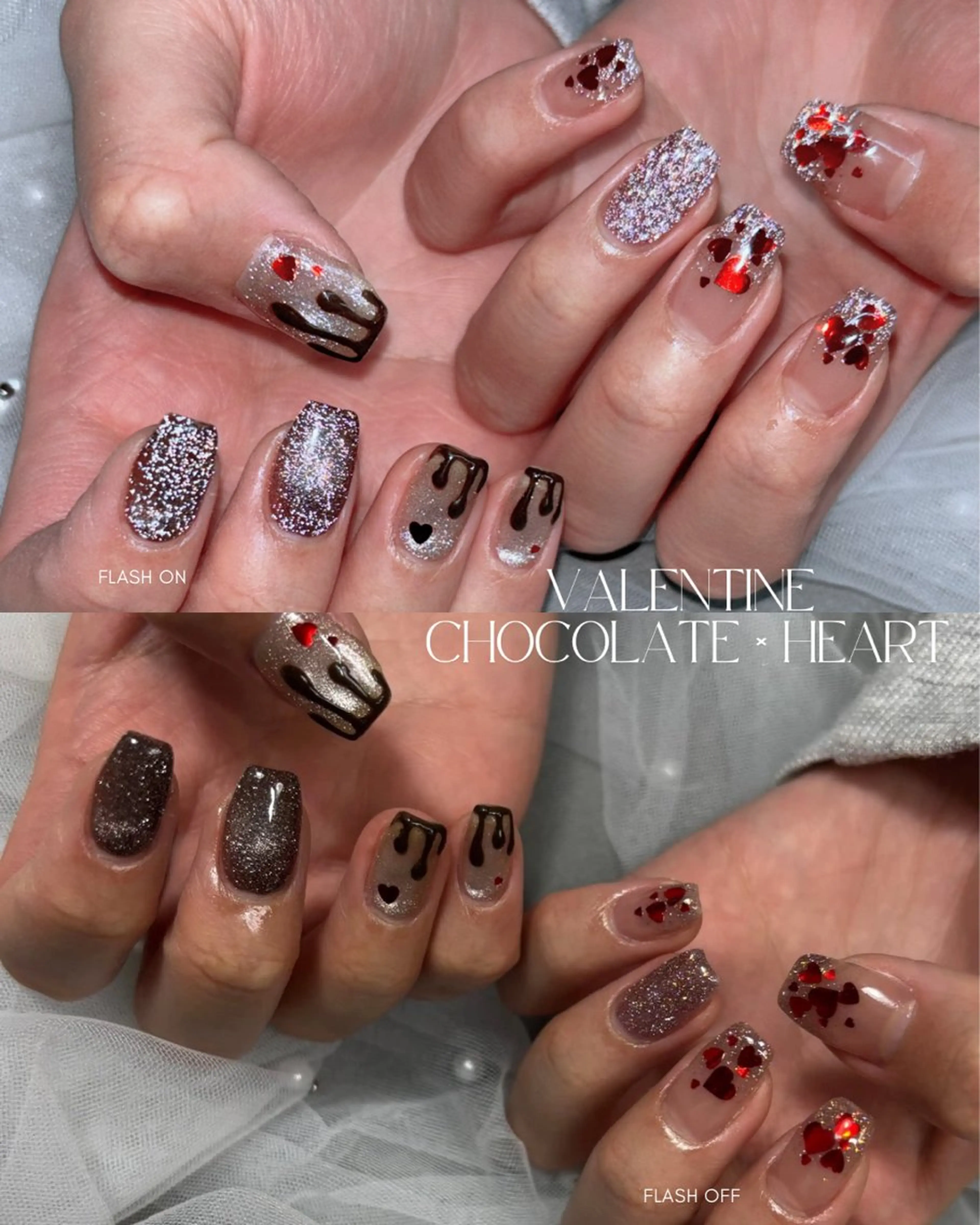 ネイル バレンタイン ハンドネイル ハンドケア Feliz所属・Feliz 楽しいネイルサロンのネイルデザイン