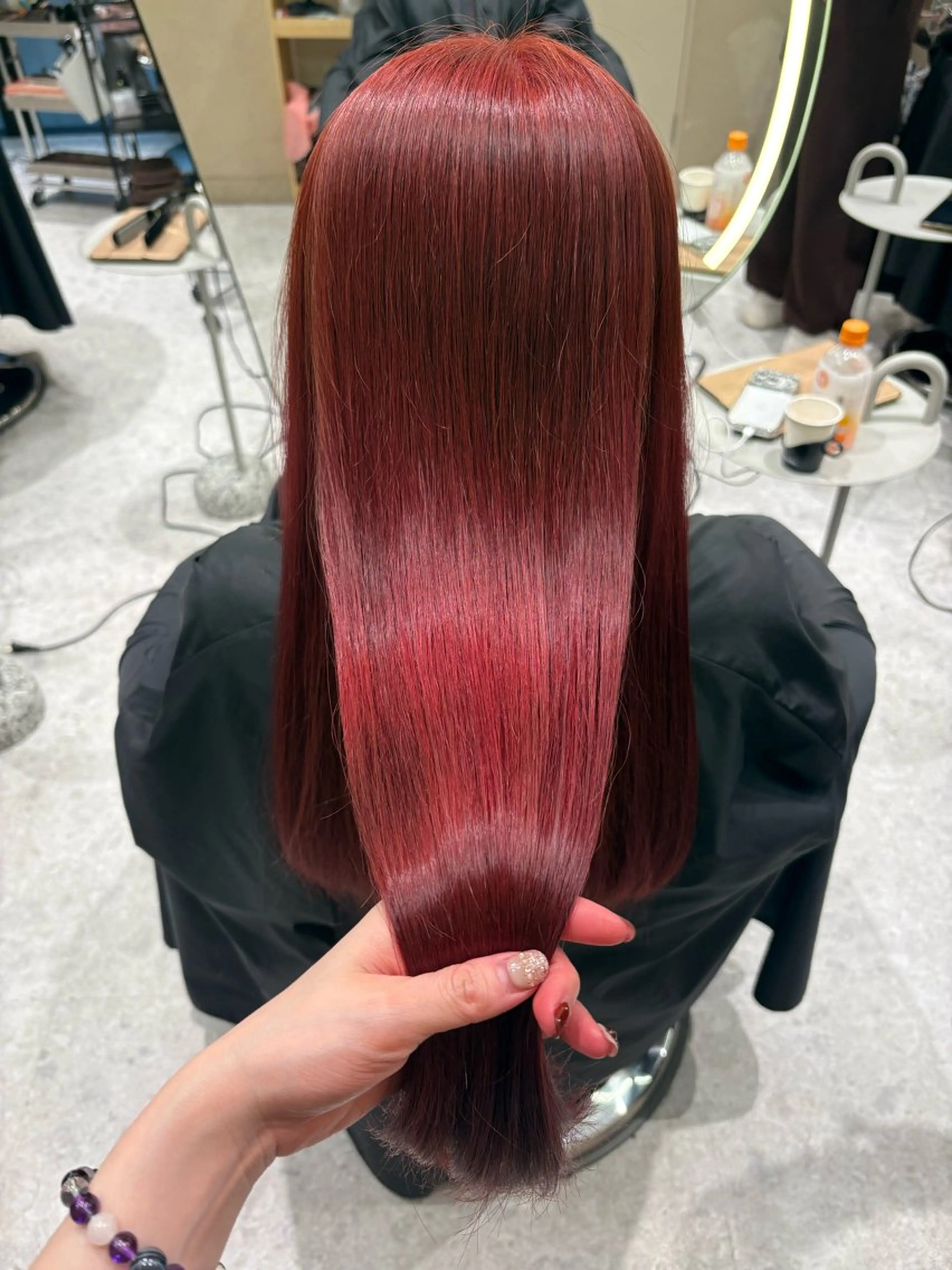 ロング カラー ブリーチ ダブルカラー ブリーチなしカラー レッドカラー カット ヘアカラー トリートメント 髪質改善☆ 縮毛矯正miyuのヘアスタイル