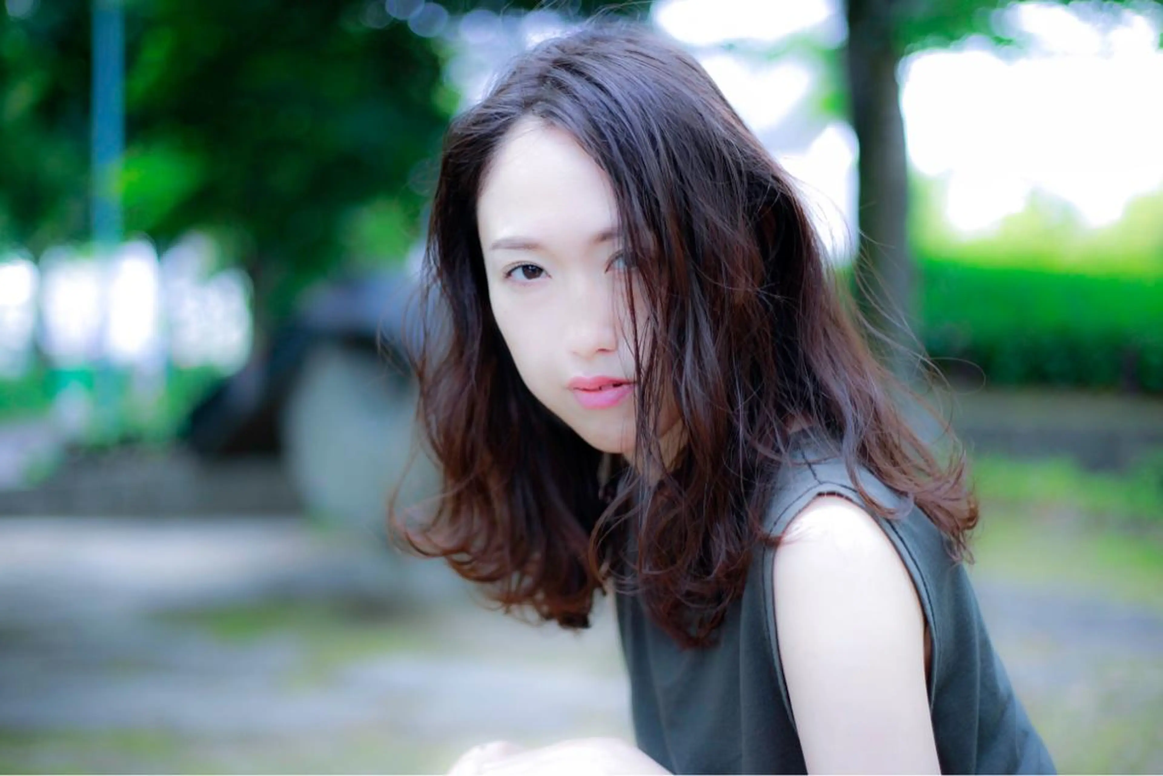 ミディアム カラー 永田 崇のヘアスタイル