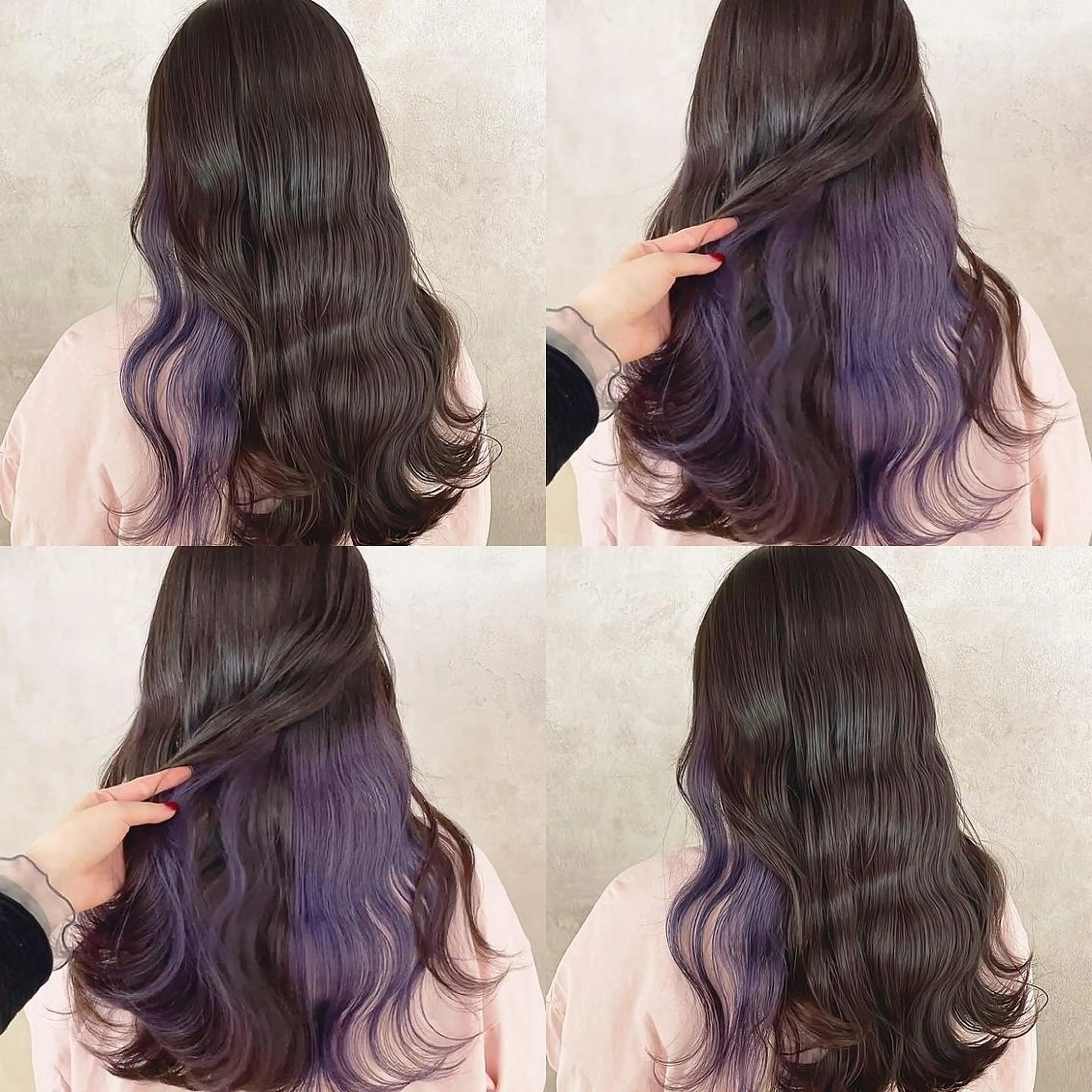 ロング カラー ラベンダーカラー ヘアカラー トリートメント 渋谷:インナーカラー ／🍒エリカ🍒のヘアスタイル