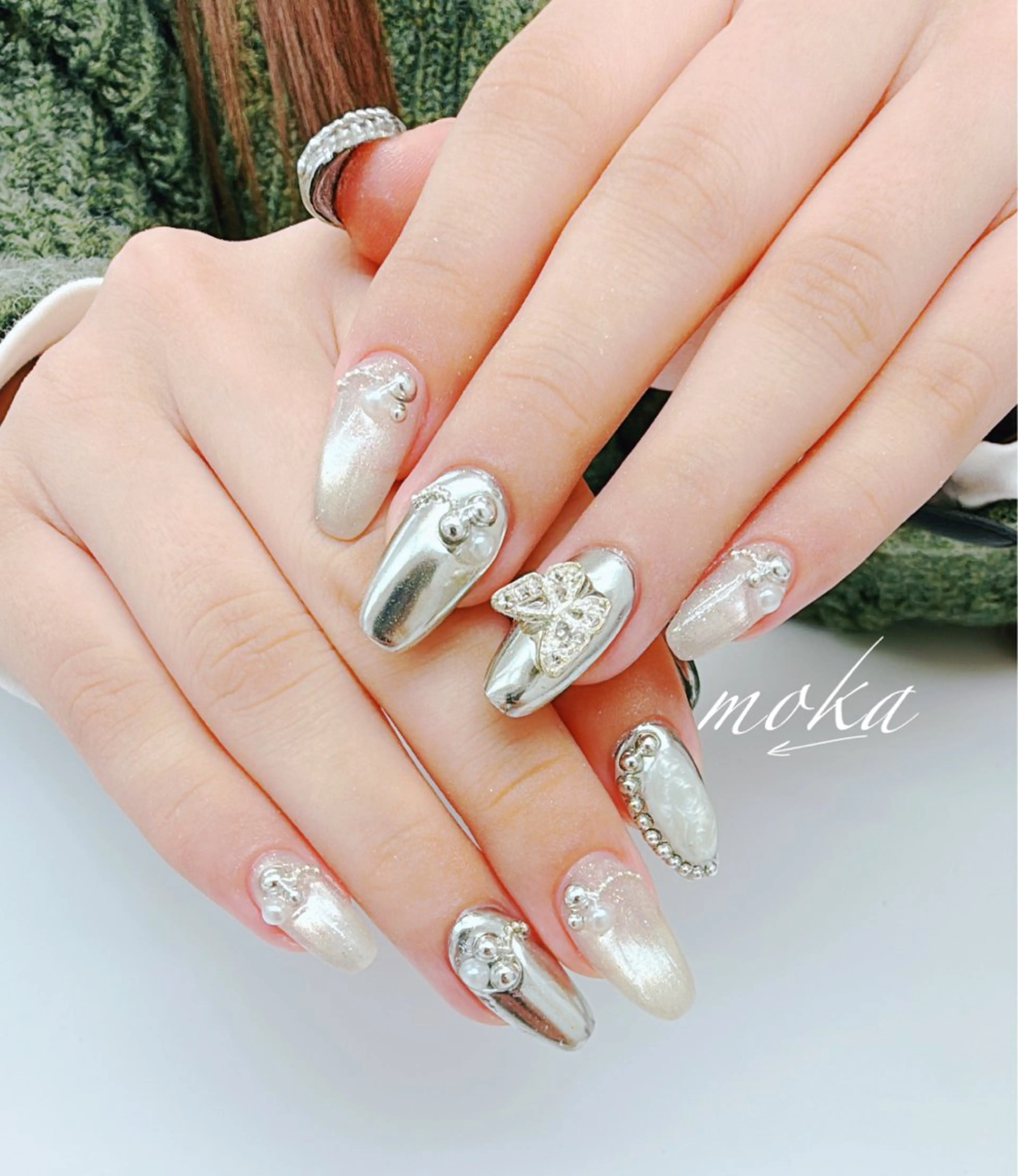 ネイル ハンドネイル ハンドケア 胡蝶蘭レディースサロ ンNailMOKAのネイルデザイン