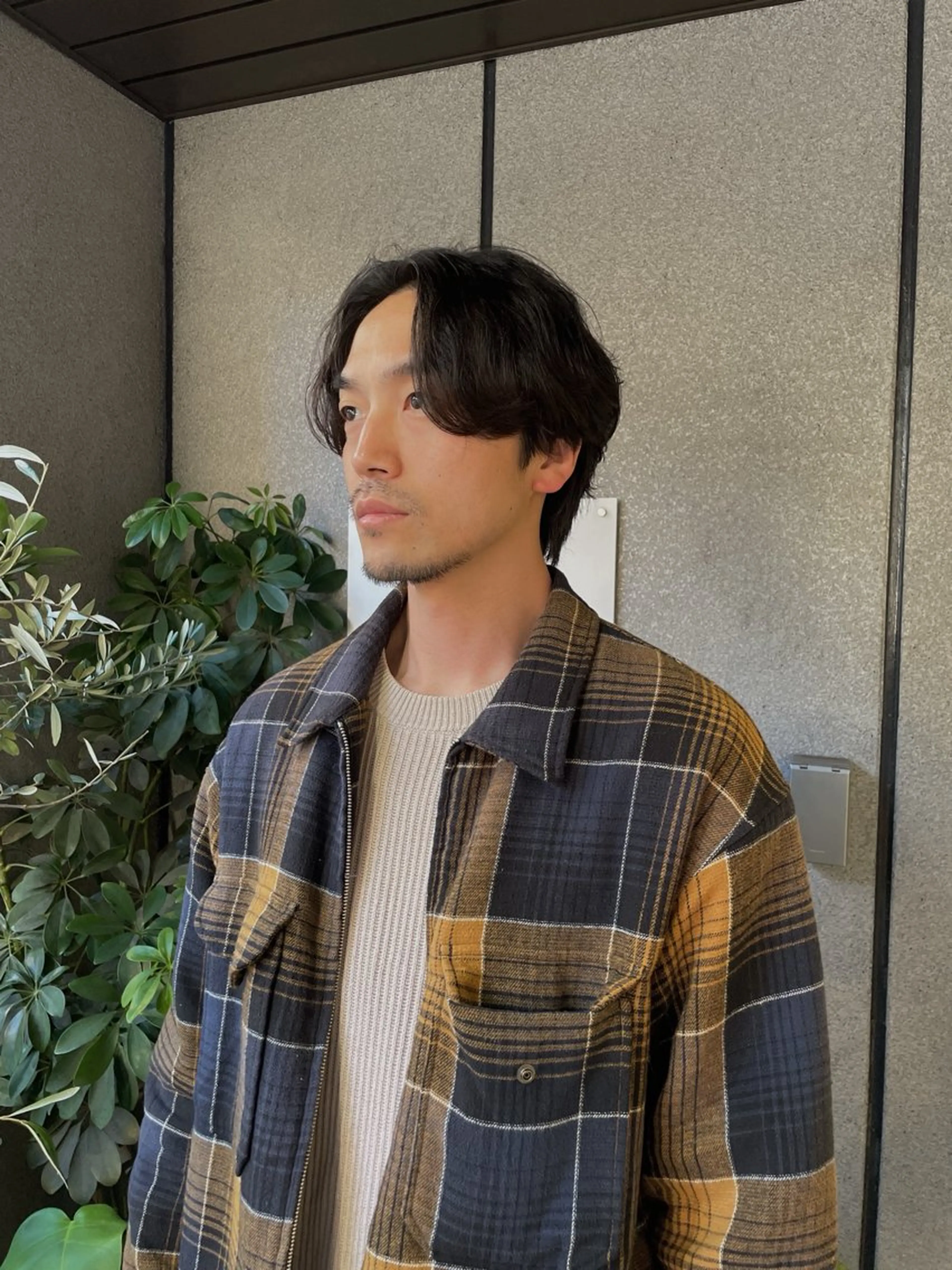 ショート パーマ メンズ センターパート 神戸美容室 マオのヘアスタイル