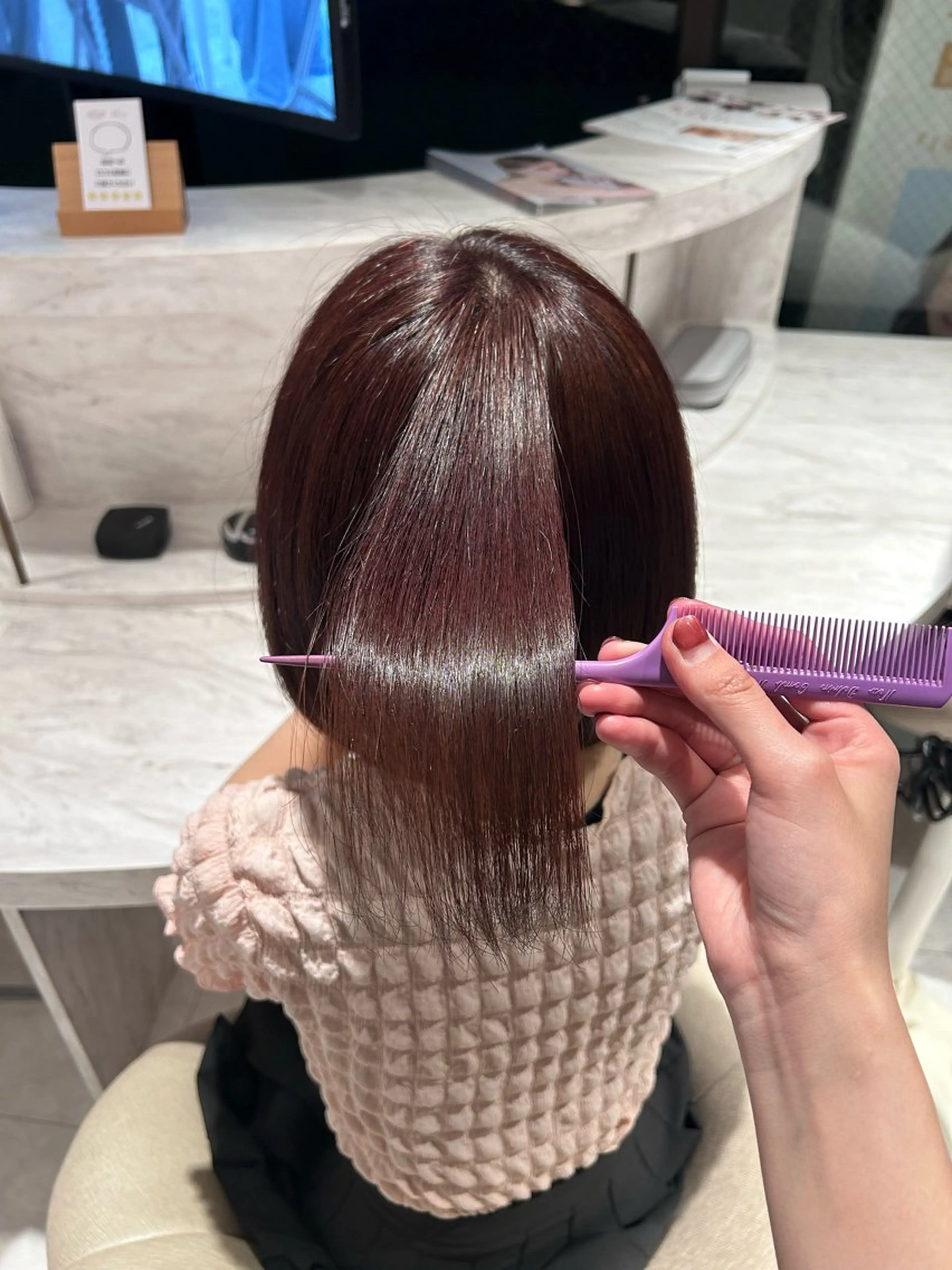 ミディアム パープルカラー 🩶kind虎井遥音 カットモデル募集🩶のヘアスタイル