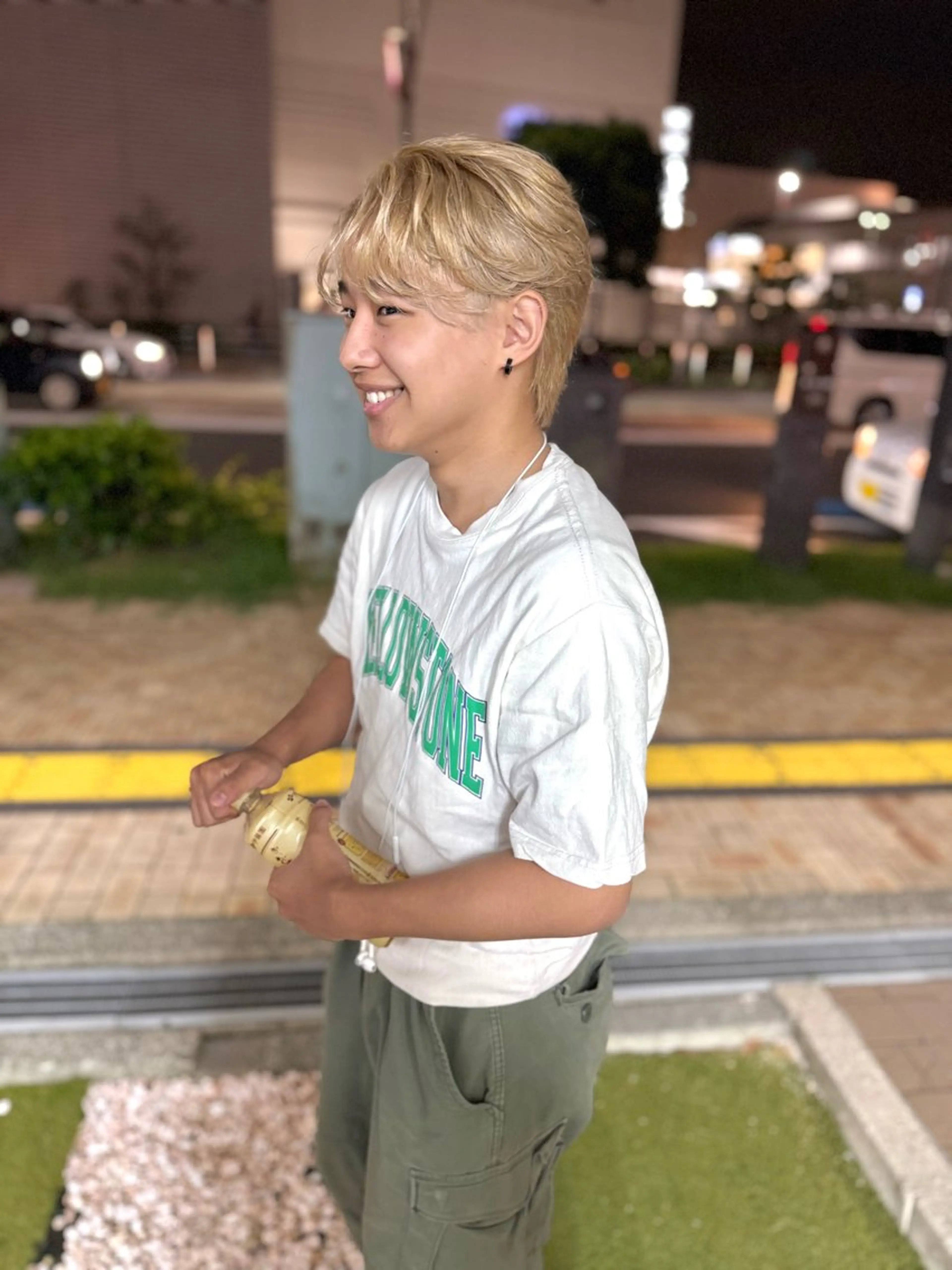 ショート カラー メンズ メンズブリーチ ベージュカラー ブリーチ ヘアカラー メンズパーマの達人 / タカシマダイスケのヘアスタイル