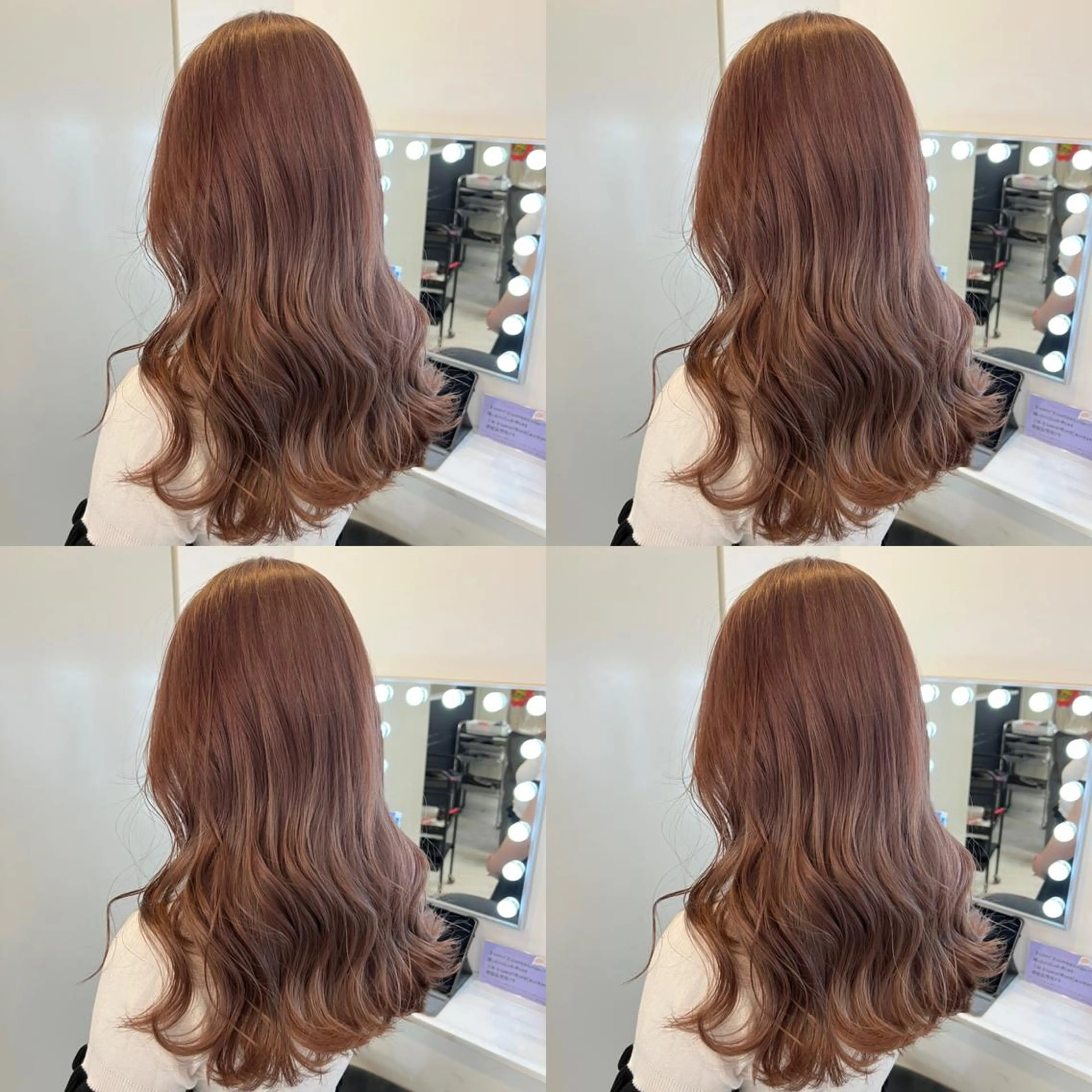 セミロング カラー ピンクカラー カット ヘアカラー トリートメント ✨縮毛矯正✖︎顔周り レイヤー✨ナカムラのヘアスタイル