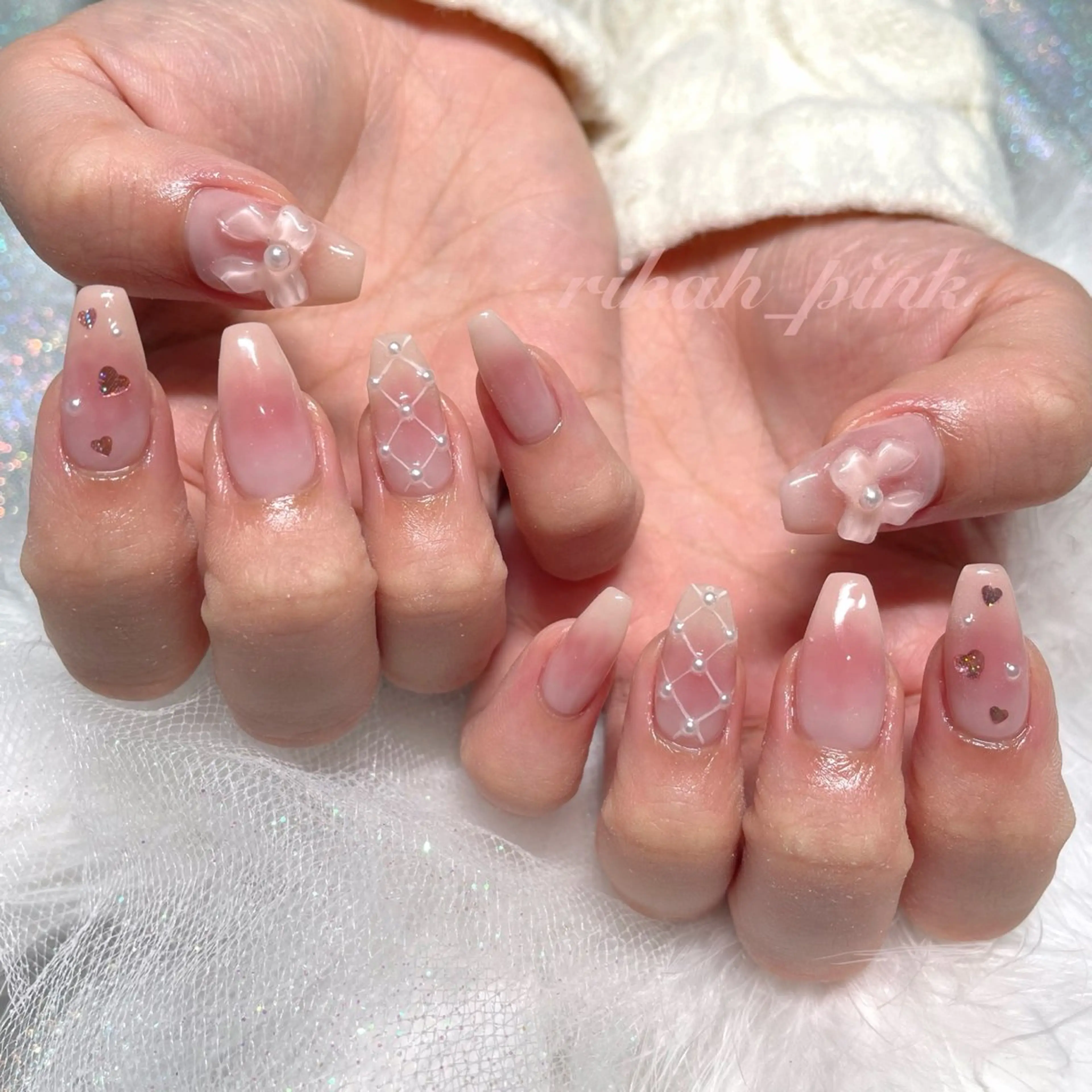 ネイル アートネイル チークネイル HIKA🦋 個性派スカルプネイルのネイルデザイン