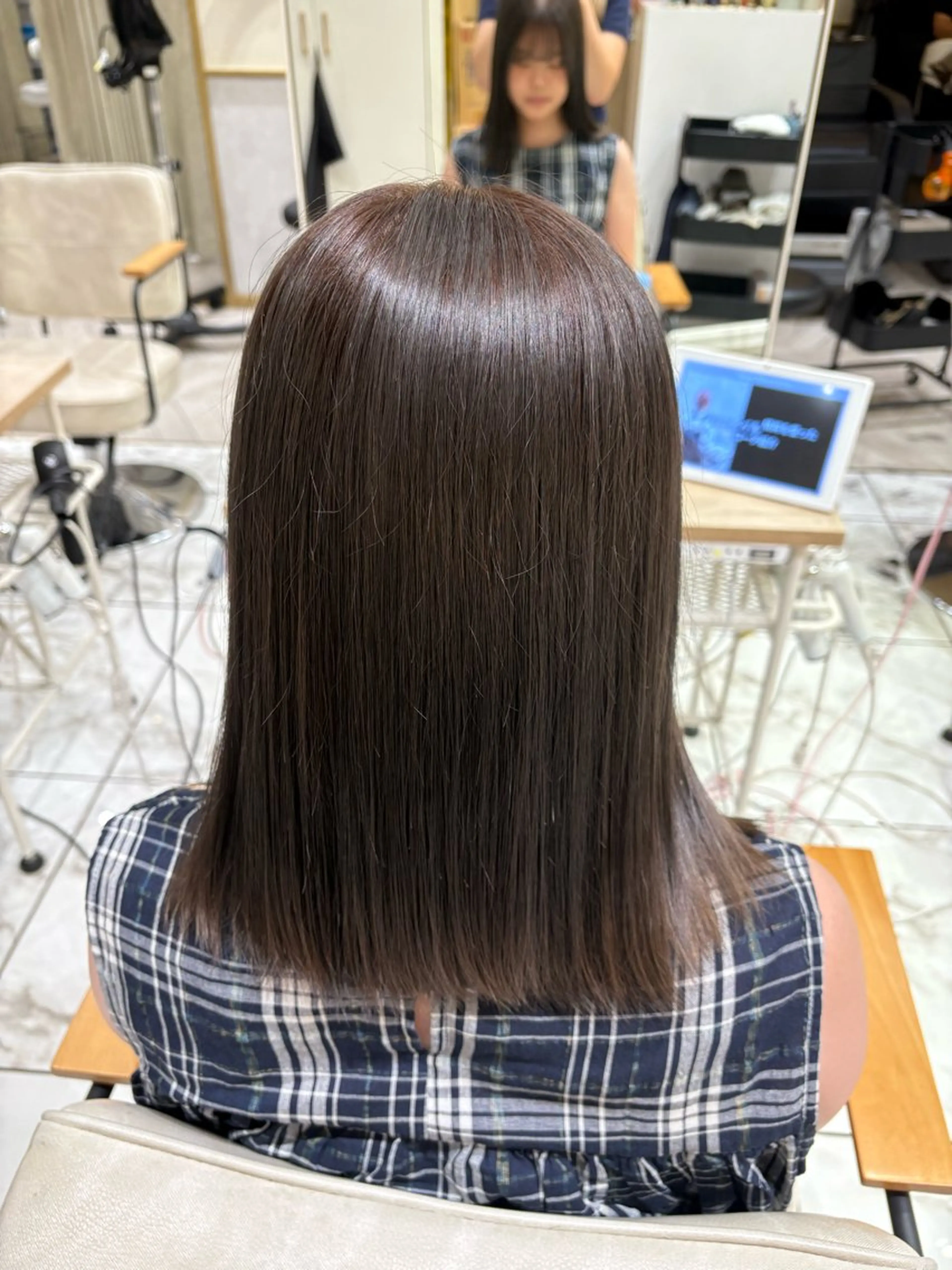 ミディアム 髪質改善 yurika🎀 透明感カラー🫧のヘアスタイル