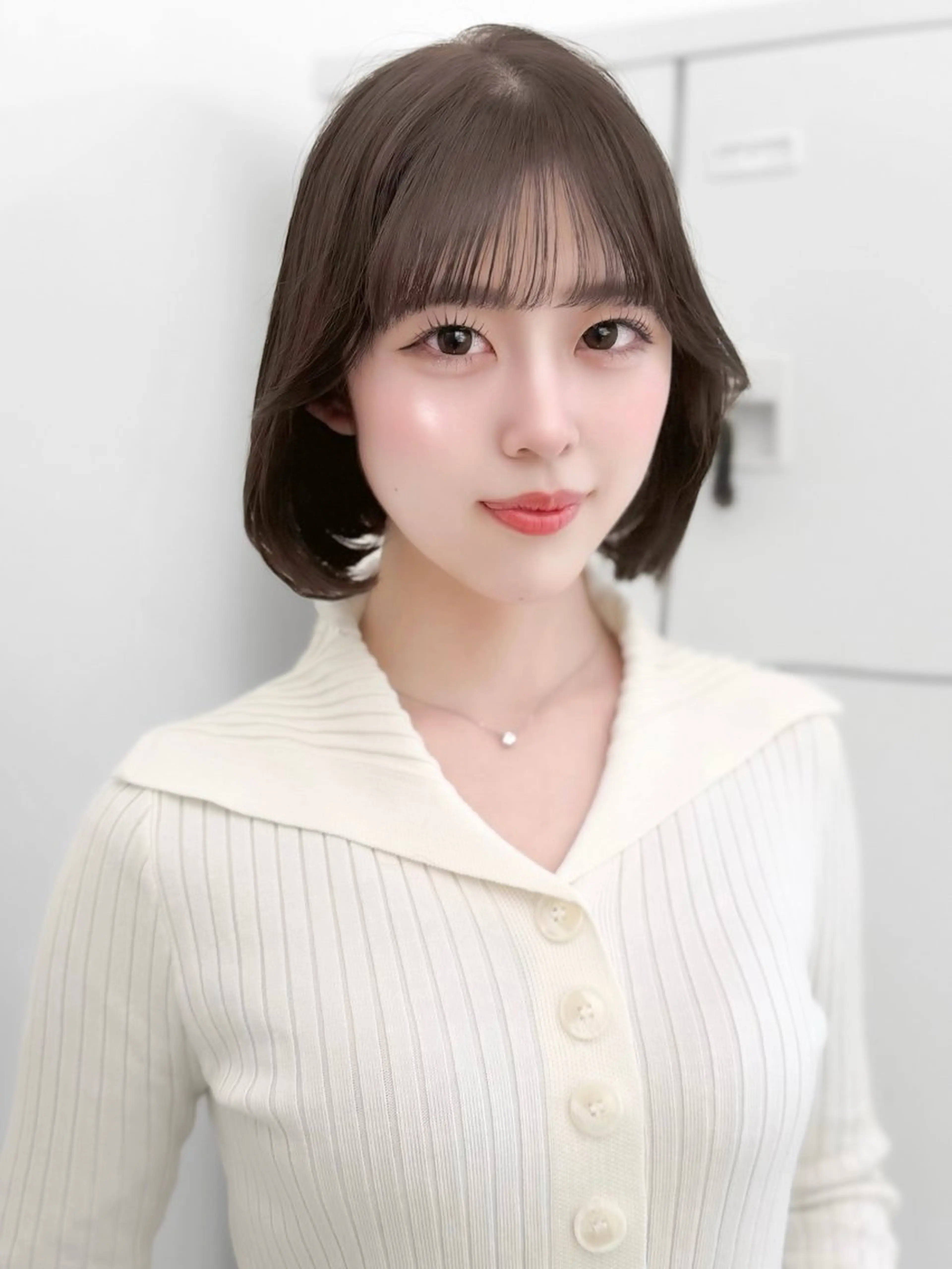 ミディアム カラー ヘアアレンジ カット ヘアカラー トリートメント ヘッドスパ ヘアセット 縮毛矯正🤍 盛れるボブ/ひかりのヘアスタイル