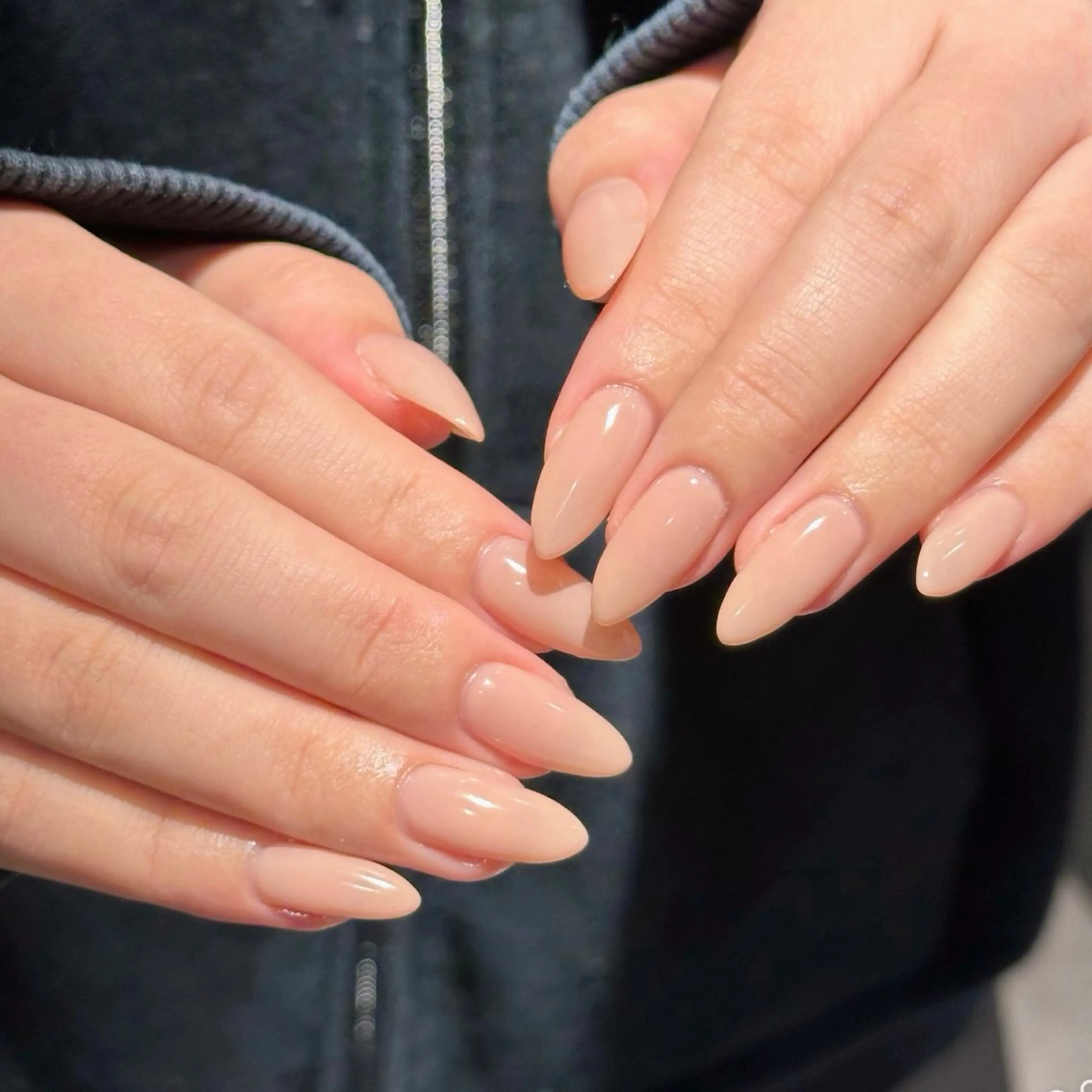 ネイル 長さ出し ワンカラーネイル Lanié yokokawaのネイルデザイン