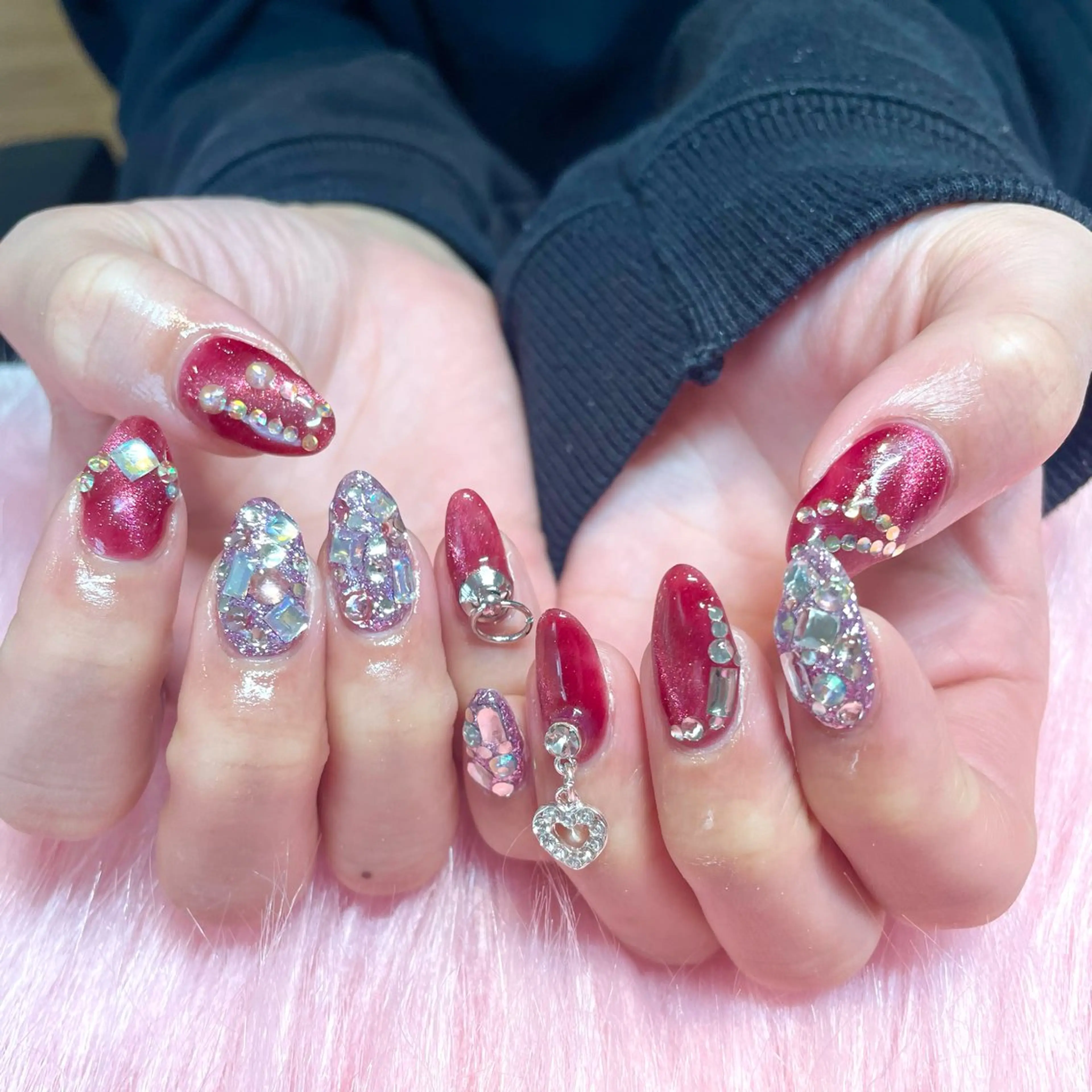 ネイル ジェルネイル マグネットネイル ハンドネイル Nail ヌシん家 AKANEのネイルデザイン