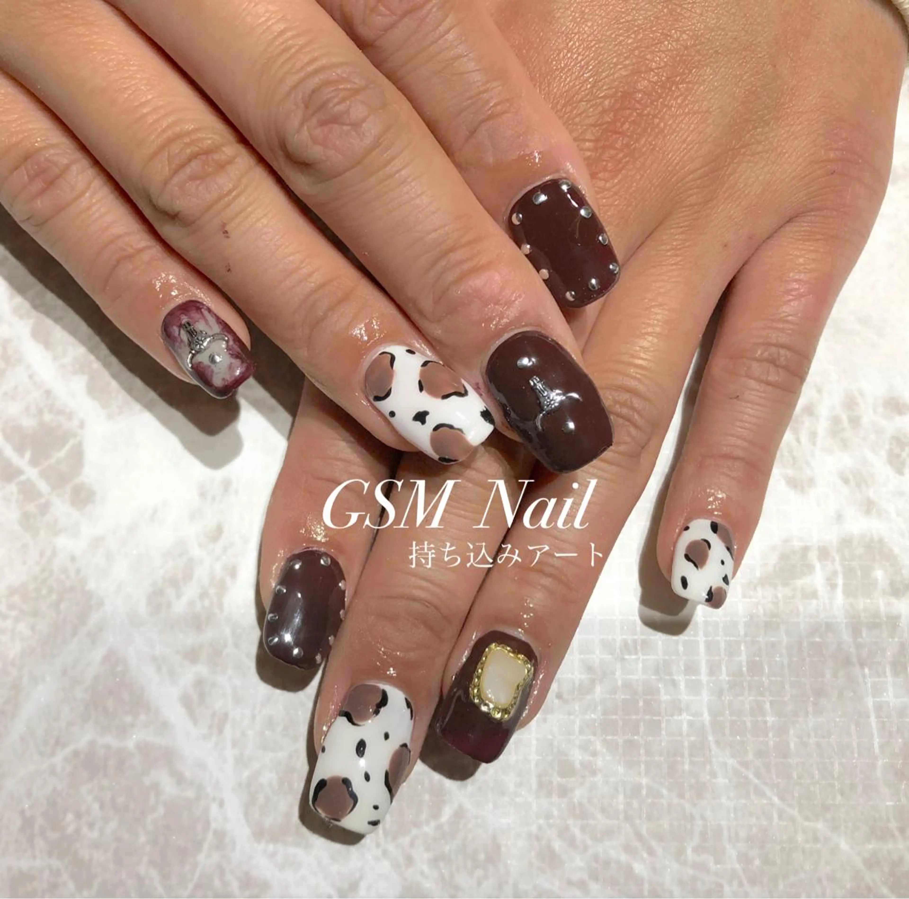 ネイル 長さ出し ハンドネイル nail salon GSMのネイルデザイン