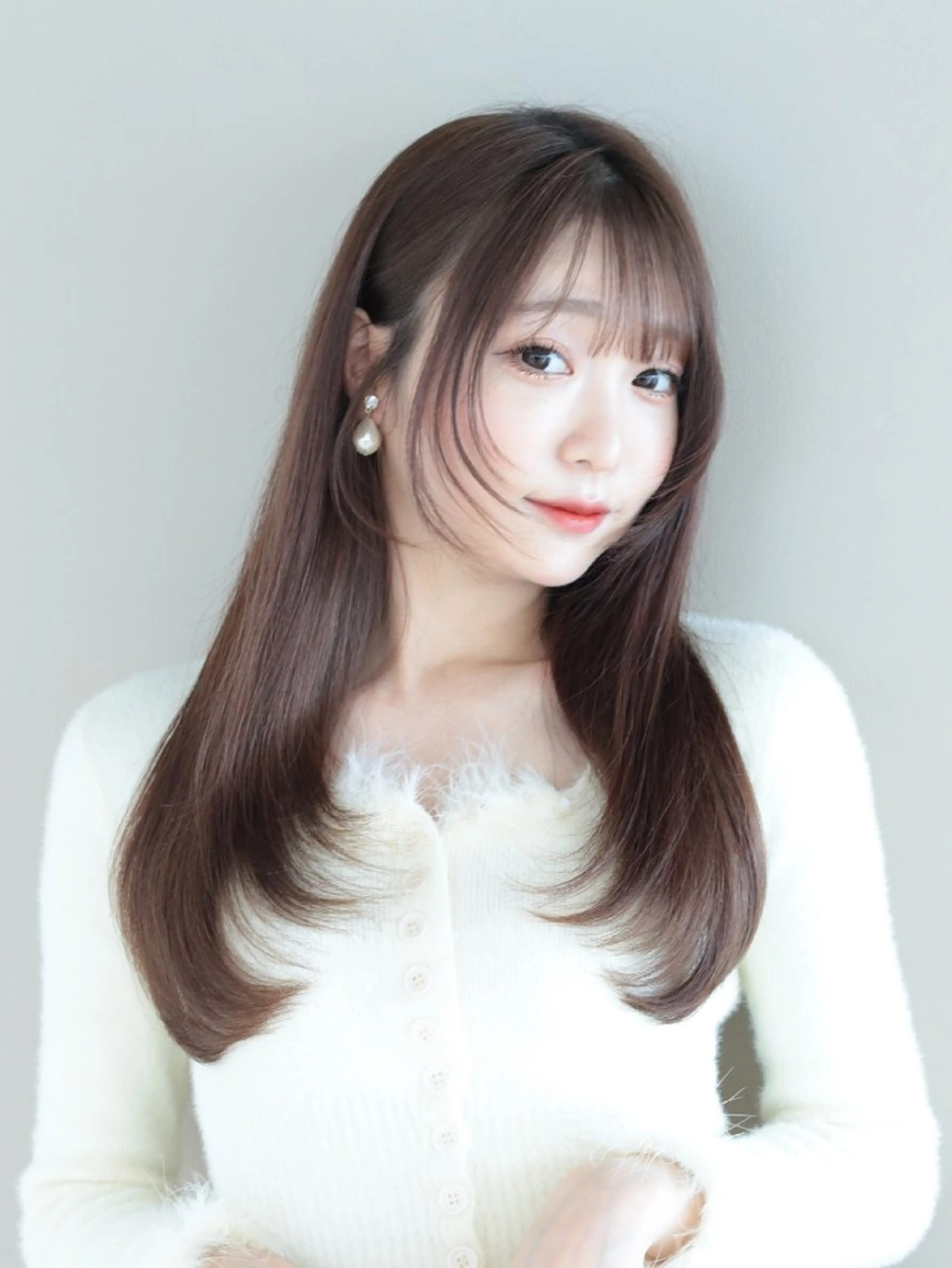 ロング カット ヘアカラー トリートメント Nanako。/韓国 ハッシュカットのヘアスタイル