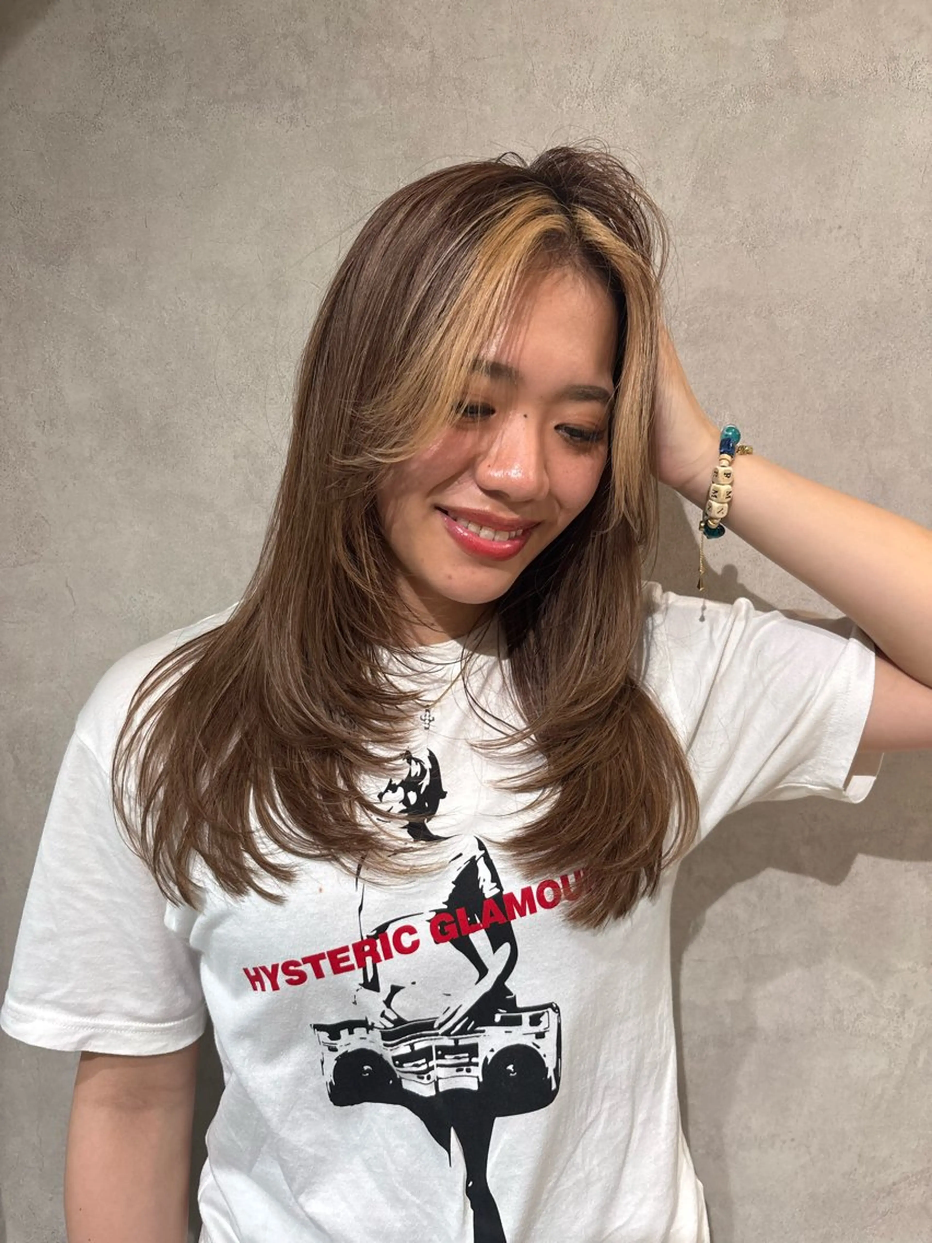 セミロング レイヤーカット カット トリートメント 透明感カラー/海外風 レイヤー/mao🗽のヘアスタイル