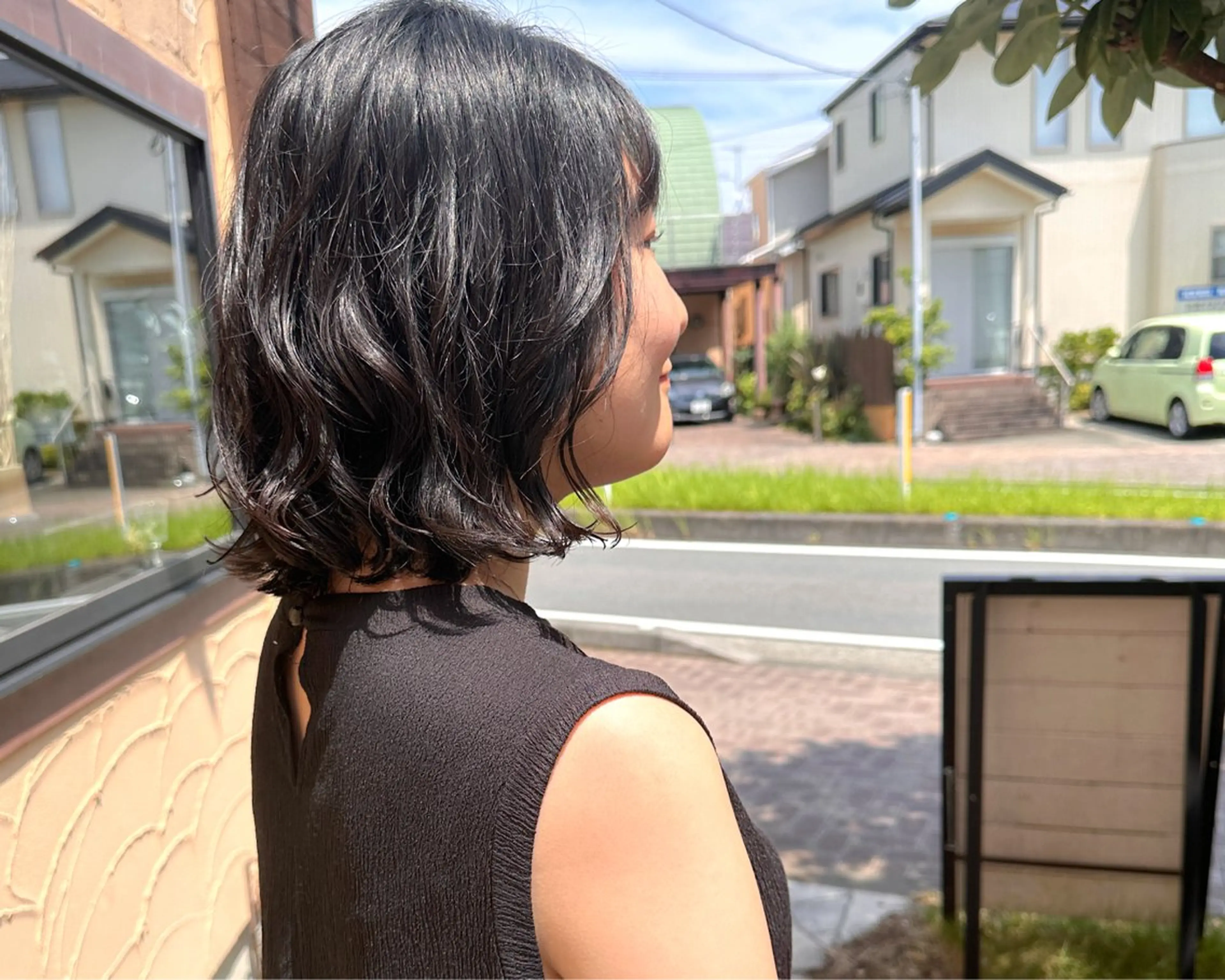 ミディアム パーマ 綿貫 結香のヘアスタイル