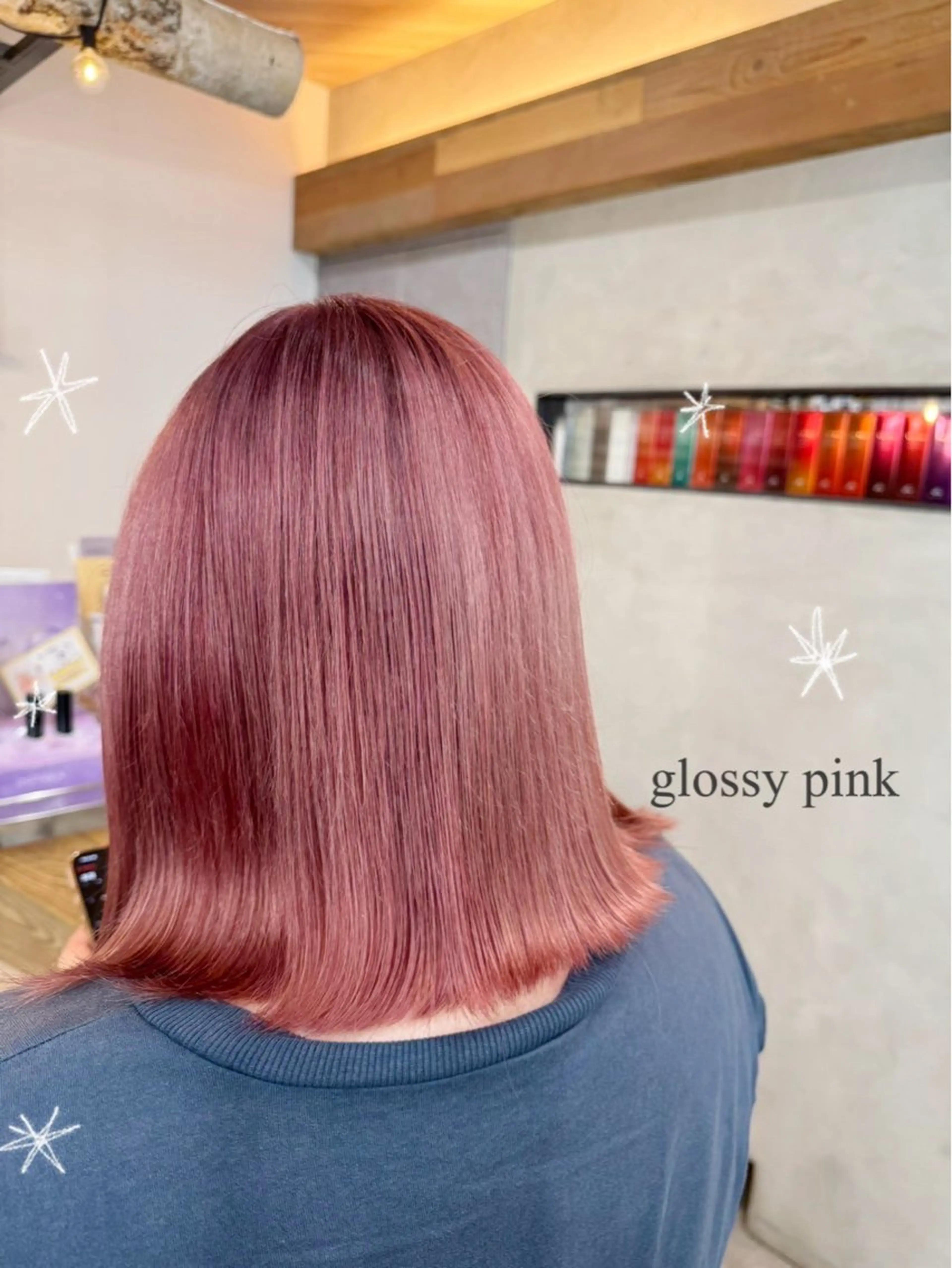 ミディアム カラー ブリーチ ヘアカラー さくら🔅 ungu iE🔅のヘアスタイル