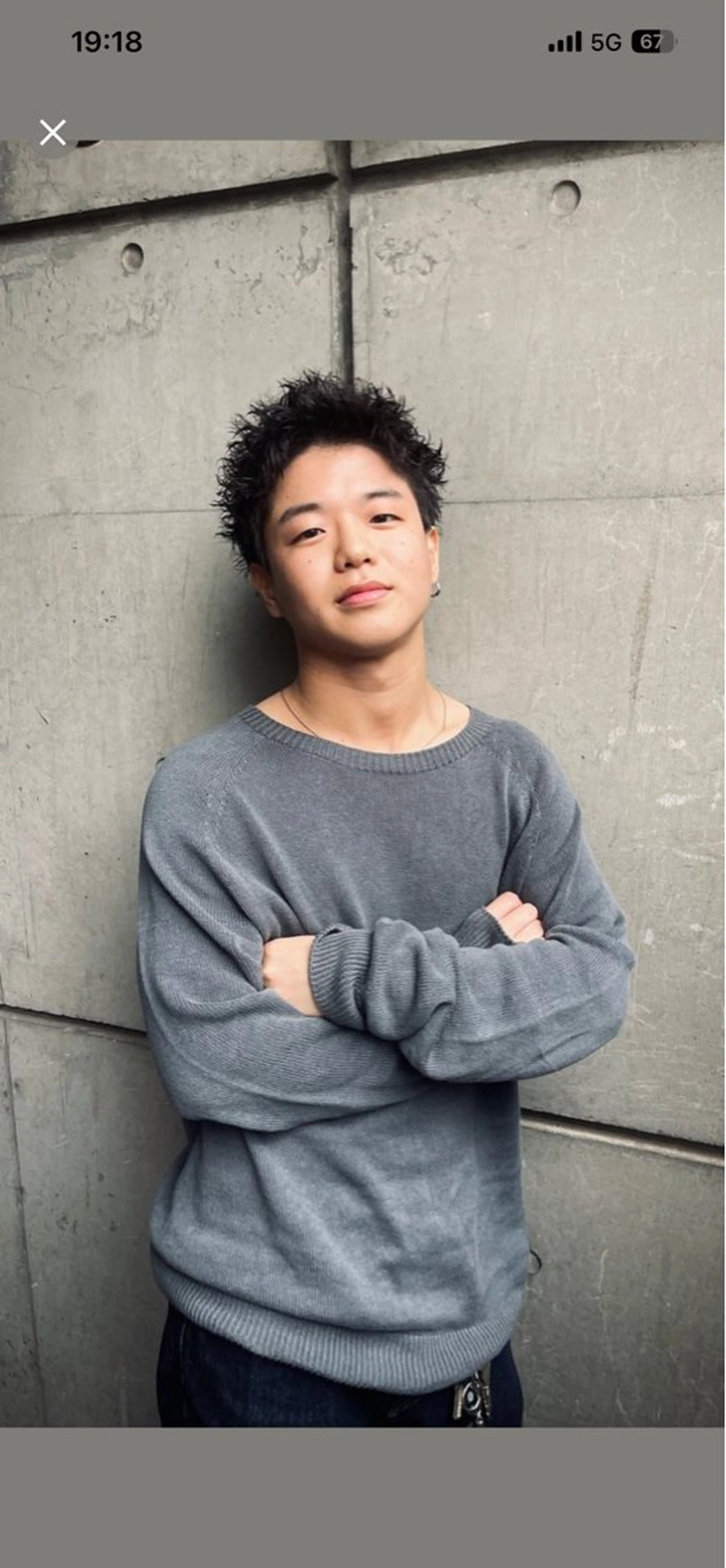 ショート ARISA︎ メンズハイトーンのヘアスタイル