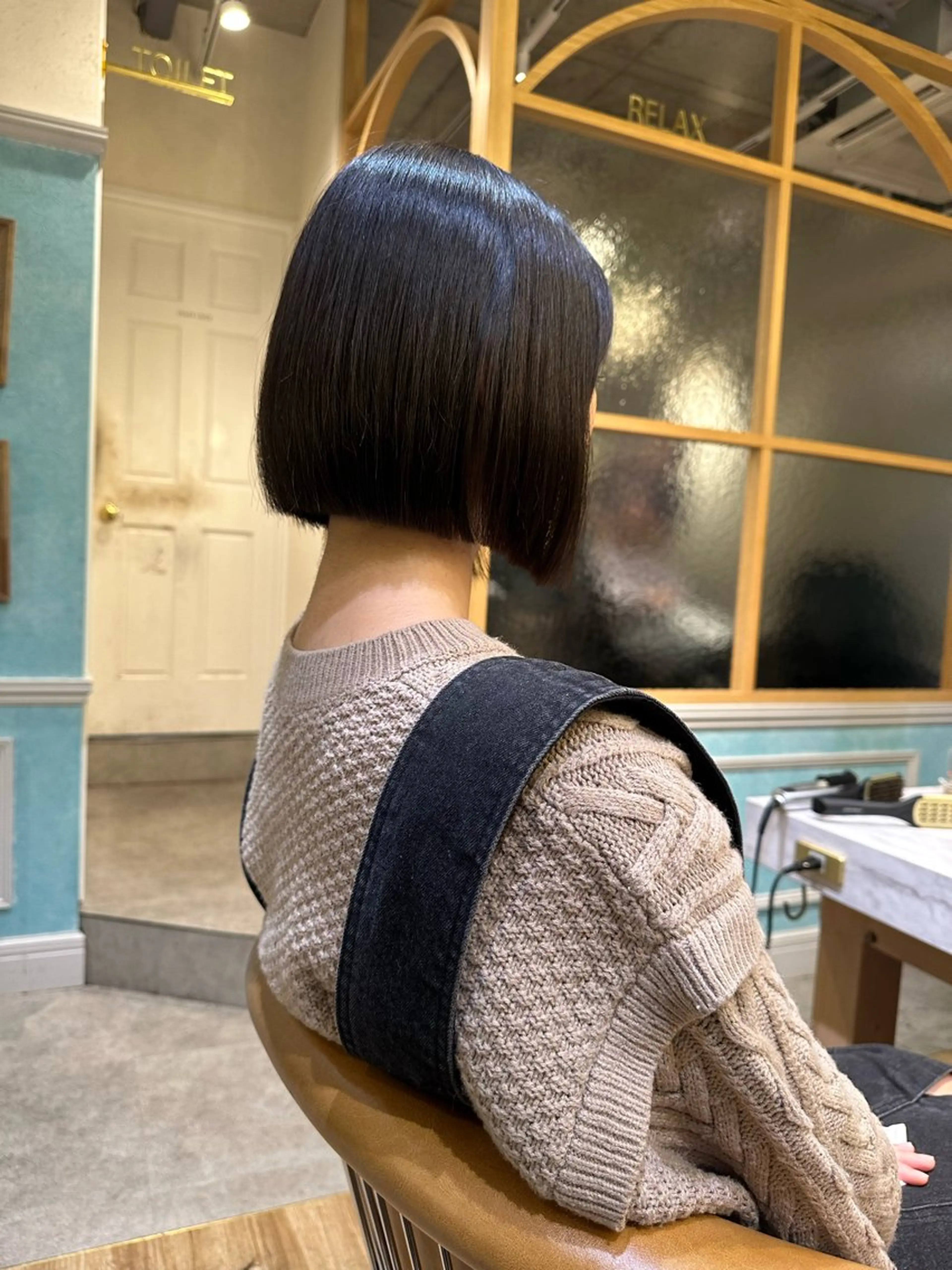 ショート カット 縮毛矯正 トリートメント 縮毛矯正　髪質改善 韓国風レイヤー　吉田のヘアスタイル