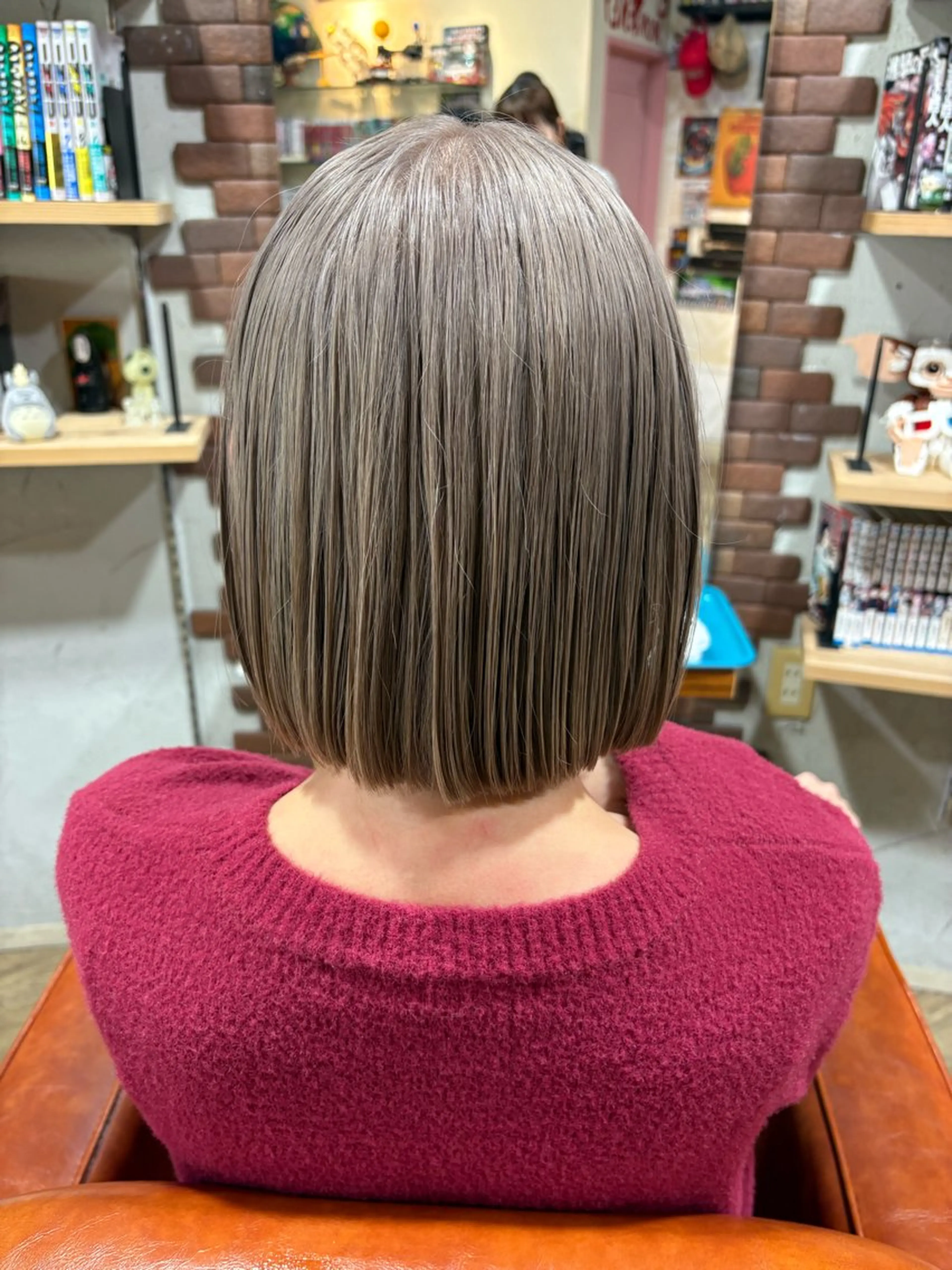 ミディアム カット ヘアカラー 國次 夕貴のヘアスタイル