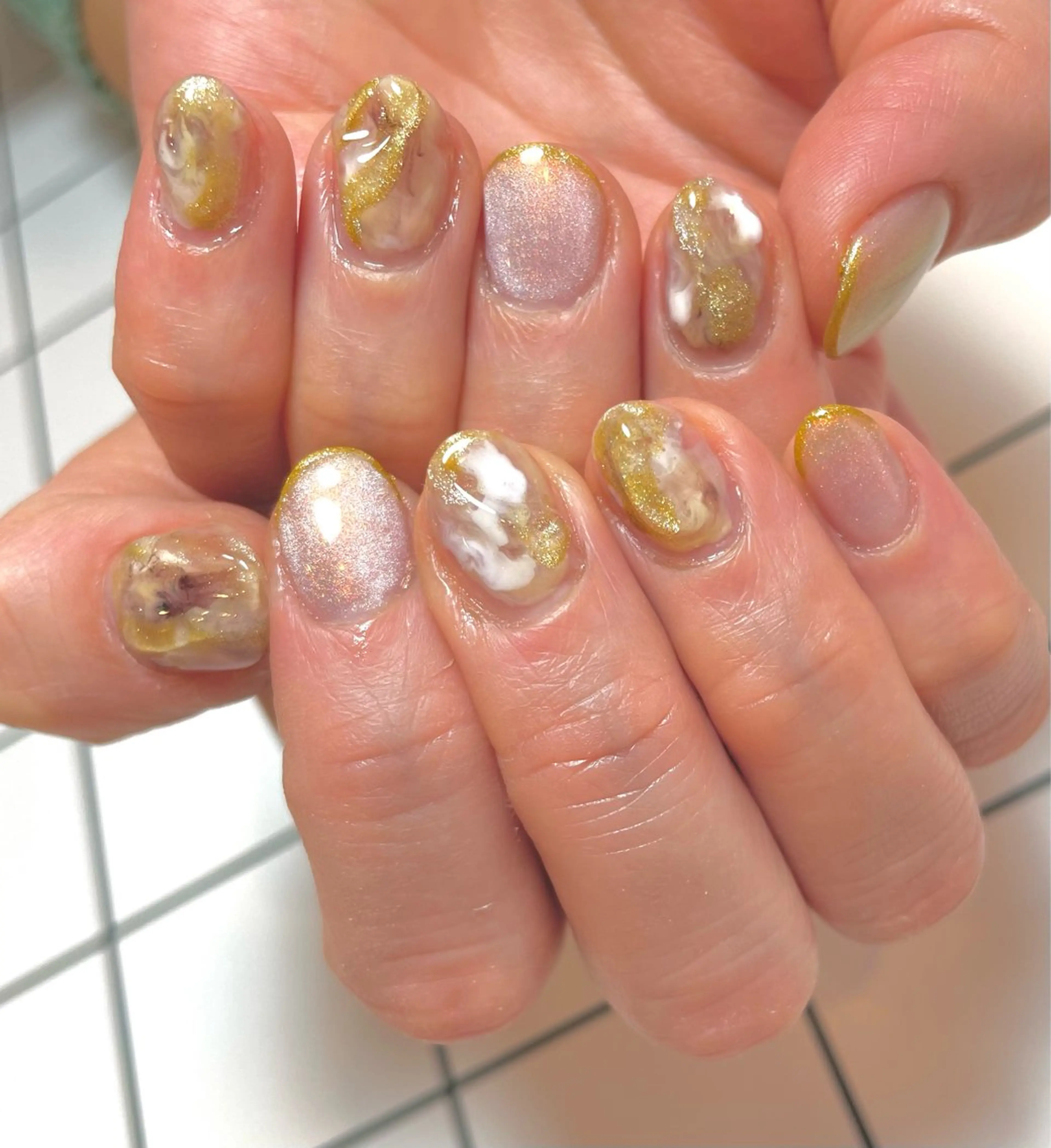 ネイル マグネットネイル ニュアンスネイル nail salon POPPYのネイルデザイン