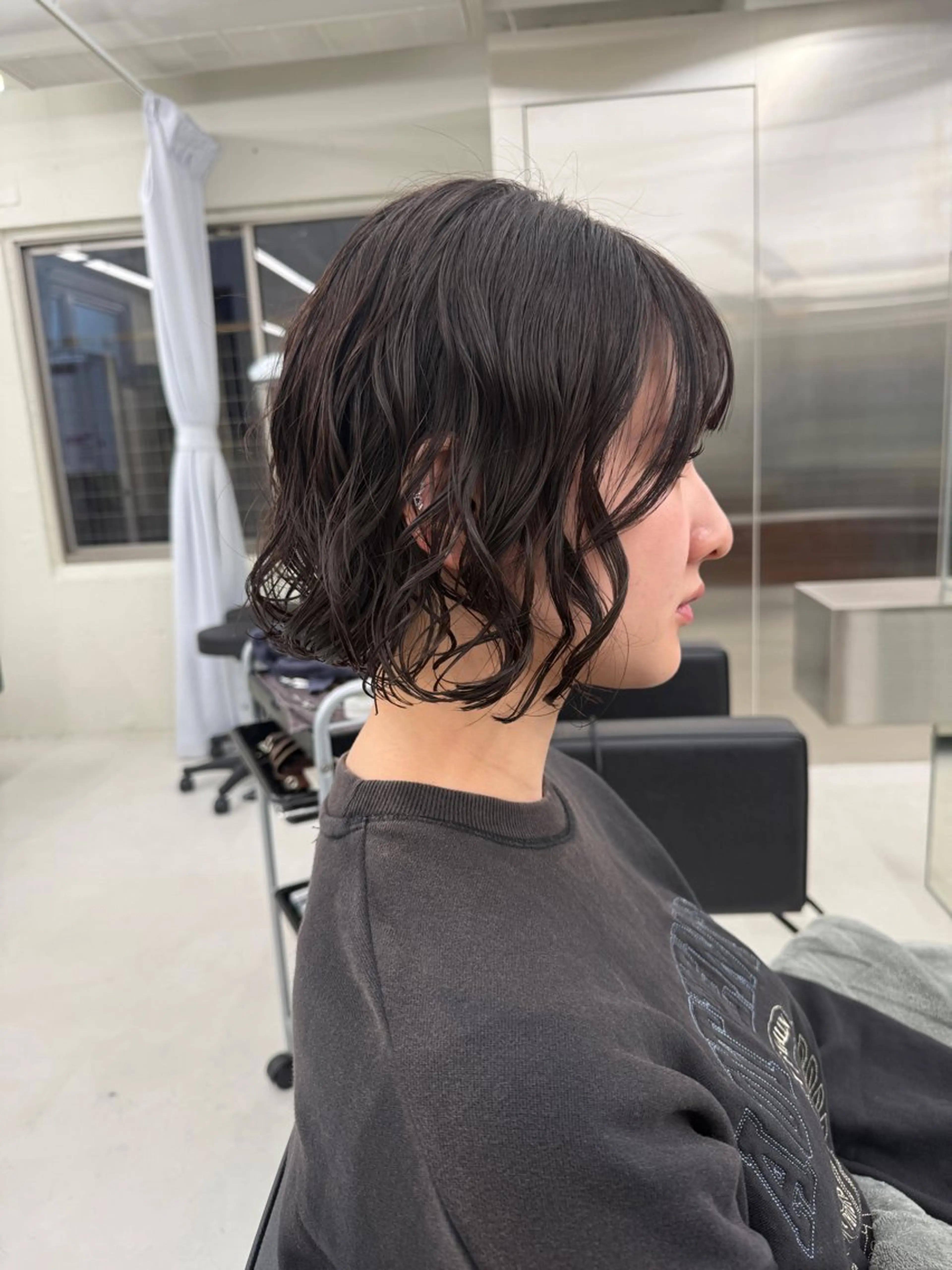 ミディアム カラー パーマ カット パーマ 表参道🌿赤み消し カラー/チナツのヘアスタイル