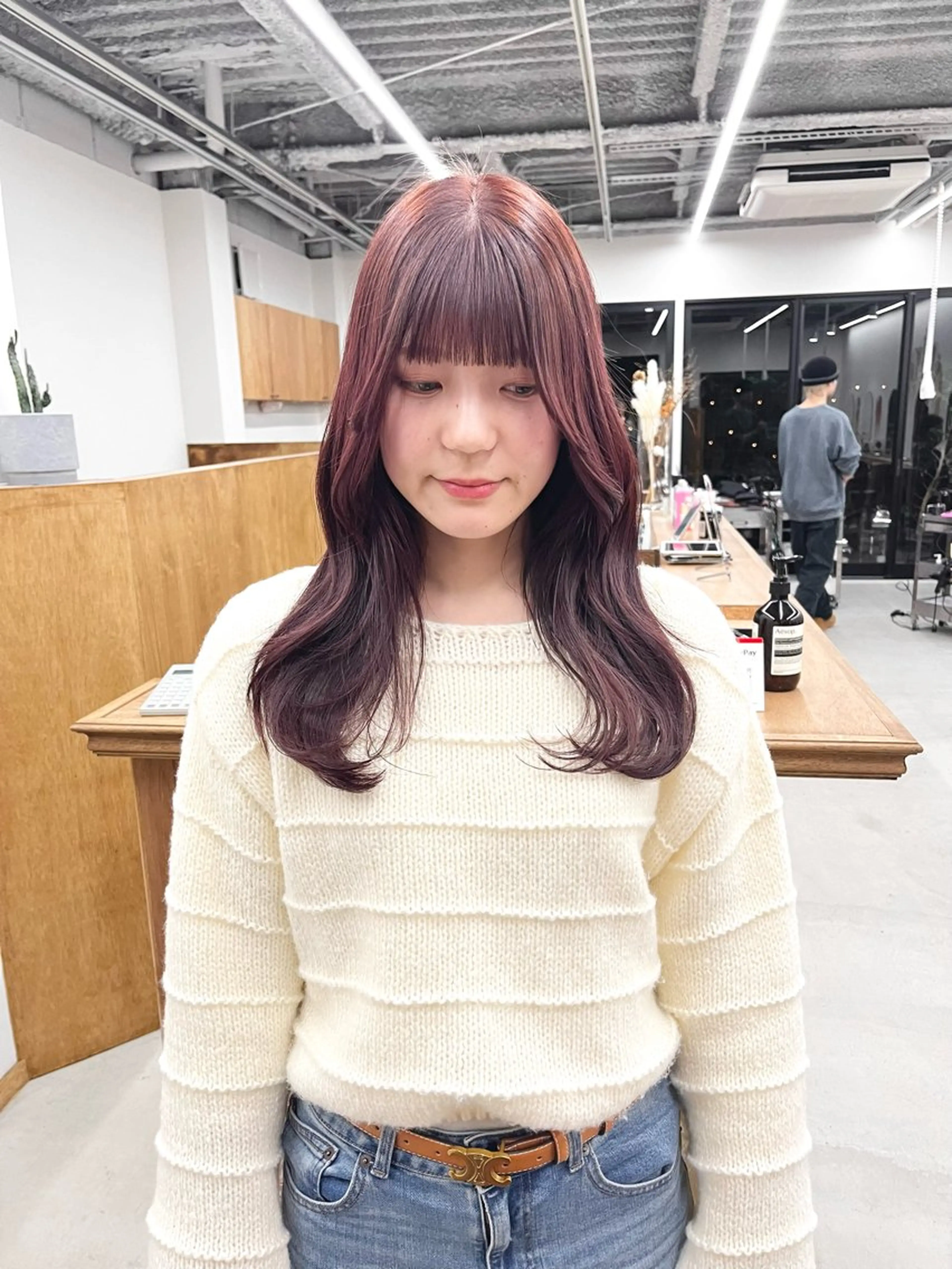 ロング カラー ヘアアレンジ ブリーチ ダブルカラー ブリーチなしカラー ena/ブリーチなし 透明感・レイヤー🎀のヘアスタイル