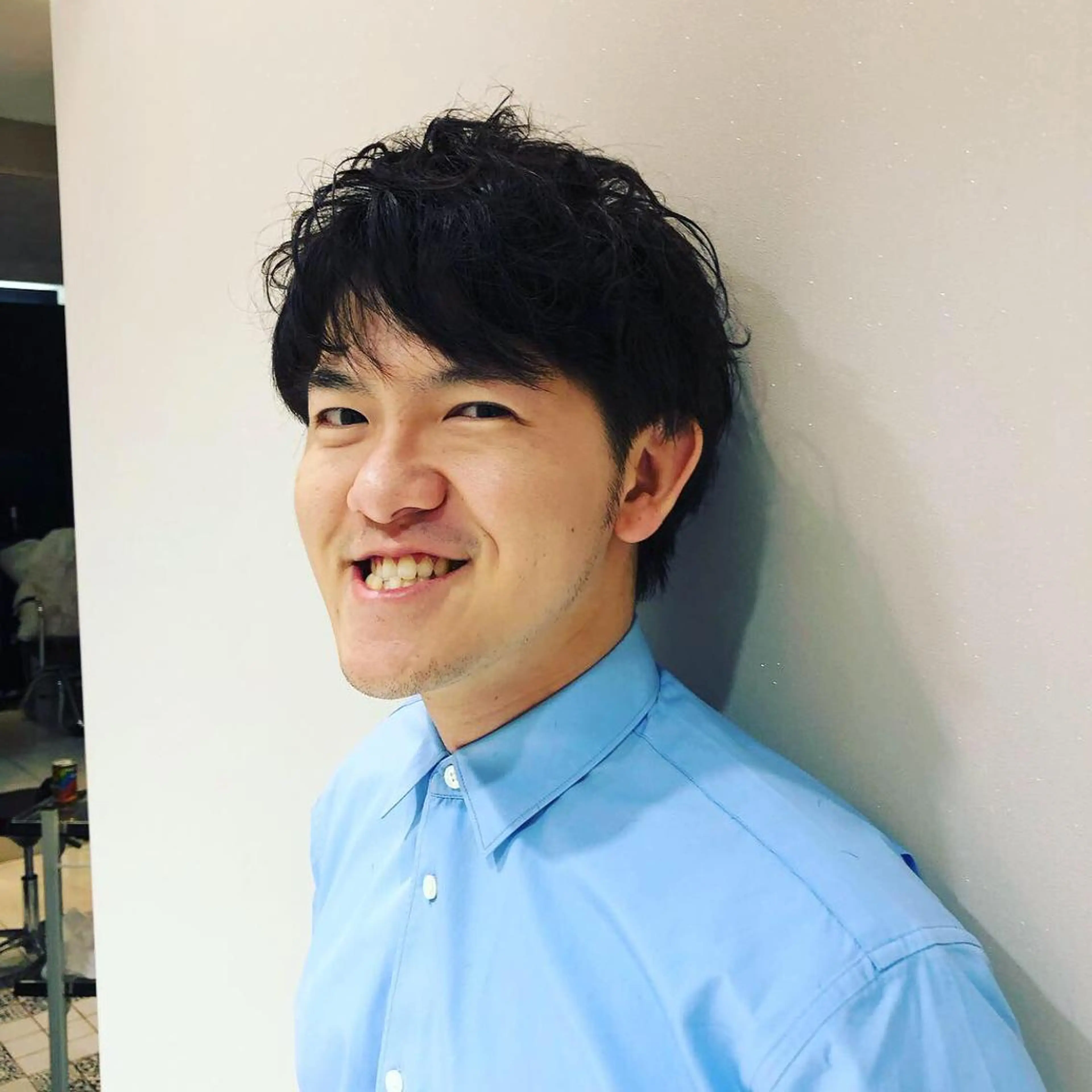 ミディアム パーマ メンズ ミディアムパーマ メンズパーマ カット パーマ ミヤザキ コージのヘアスタイル