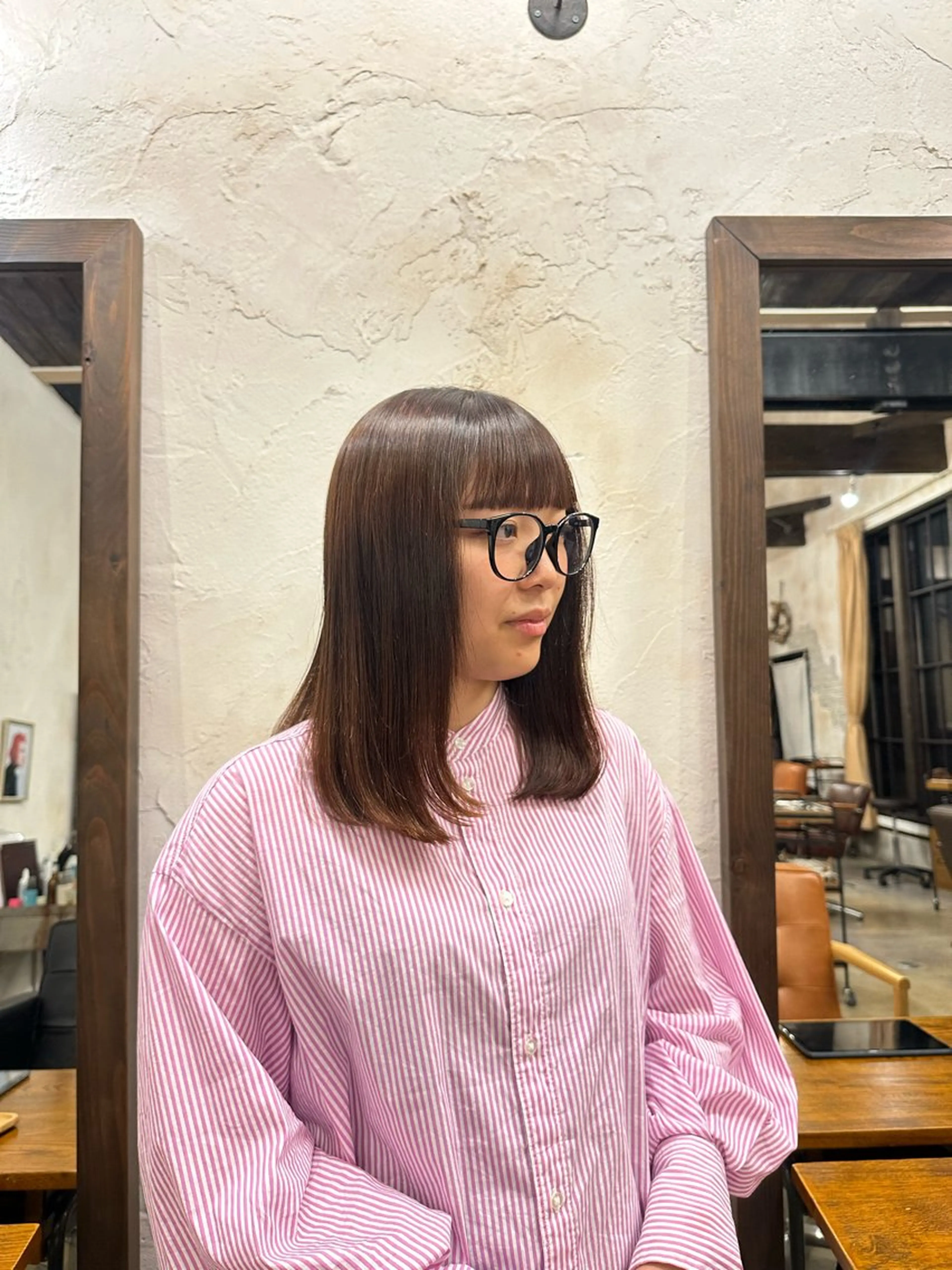 セミロング パーマ 縮毛矯正 🦖ノザワ リンカ🦖のヘアスタイル