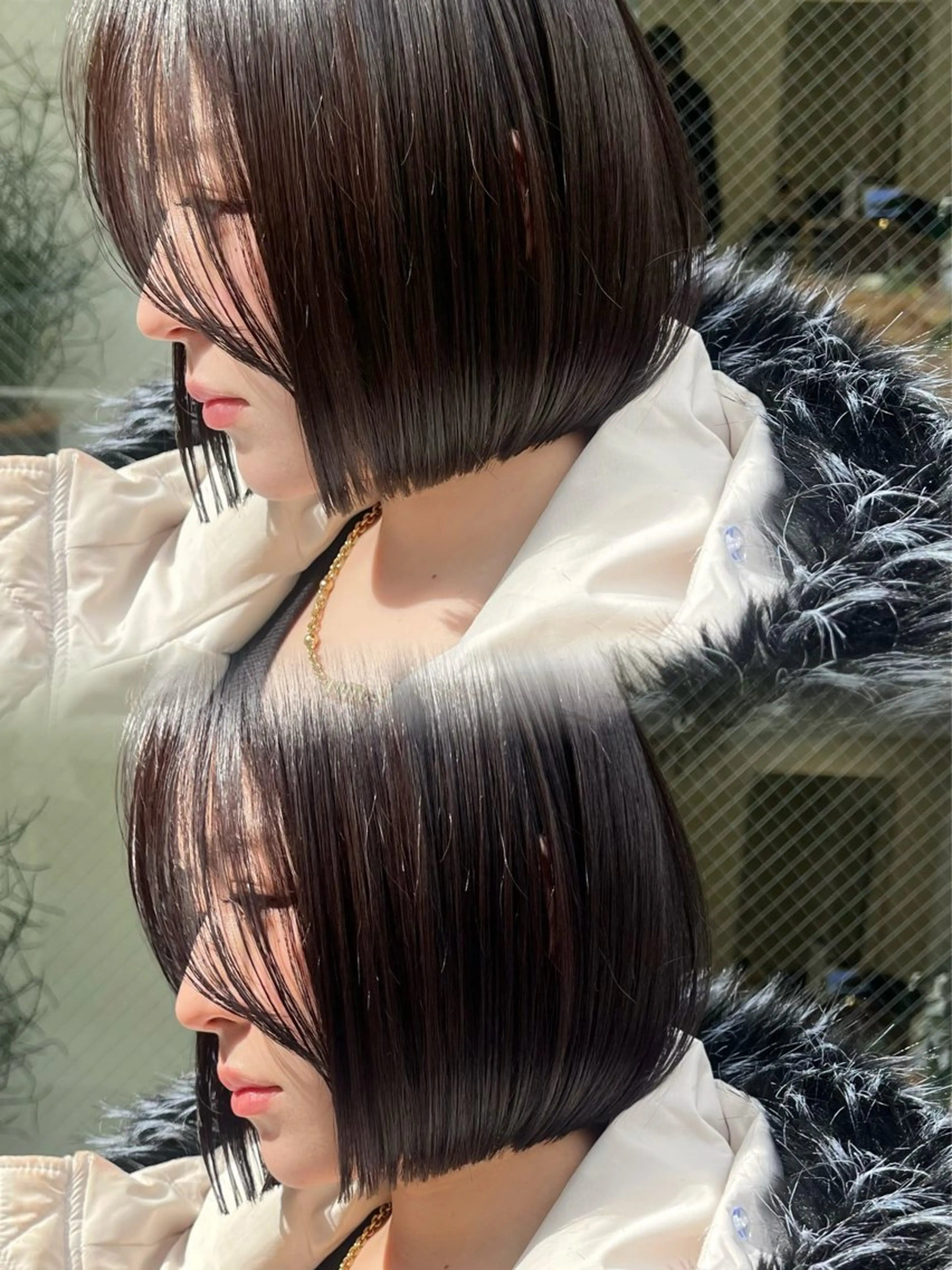 ショート カラー ブラウンカラー 透明感カラー イルミナカラー 小顔ボブ jilblanカホのヘアスタイル
