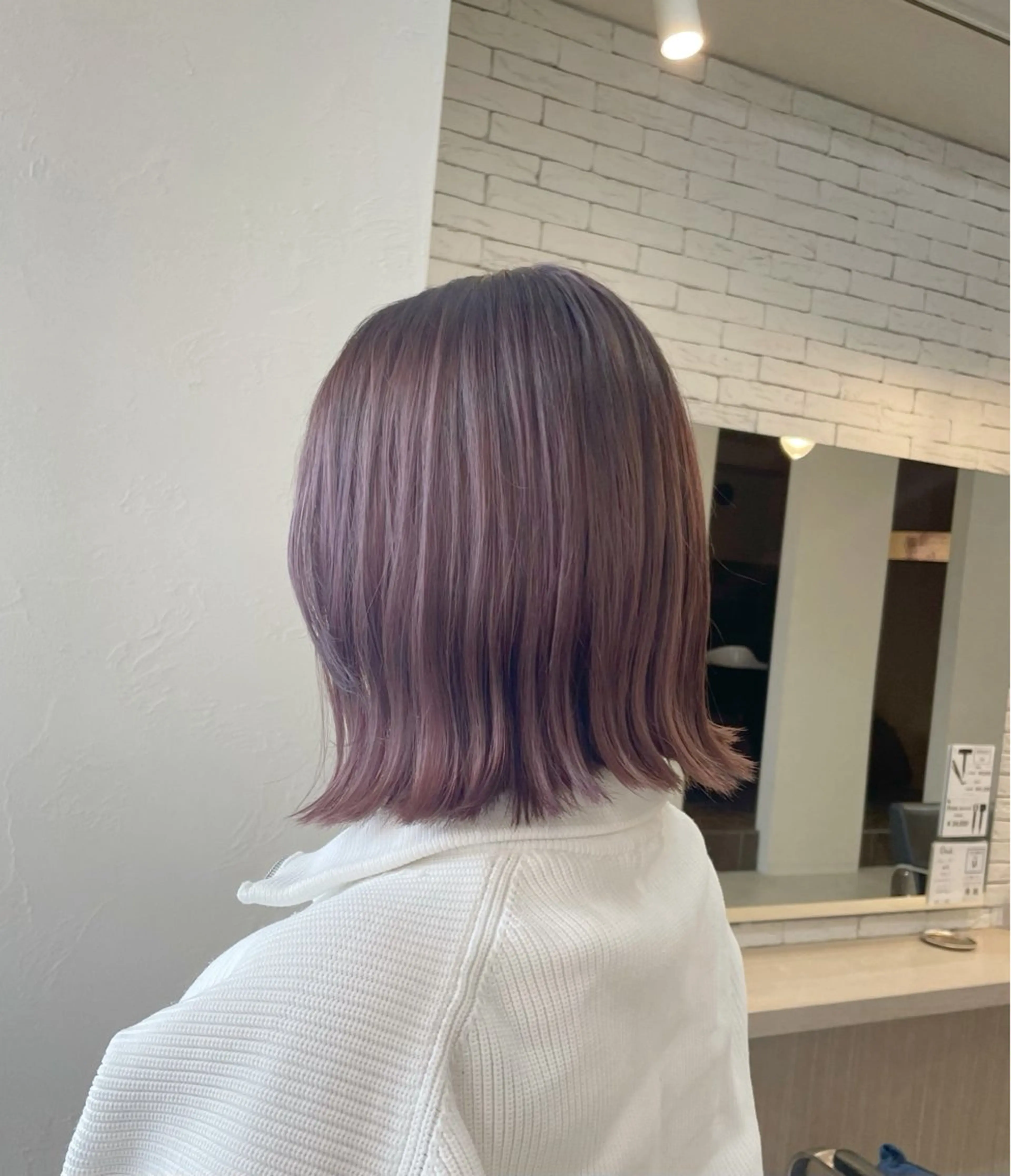 ミディアム カラー ヘアカラー tiel 小山莉々のヘアスタイル